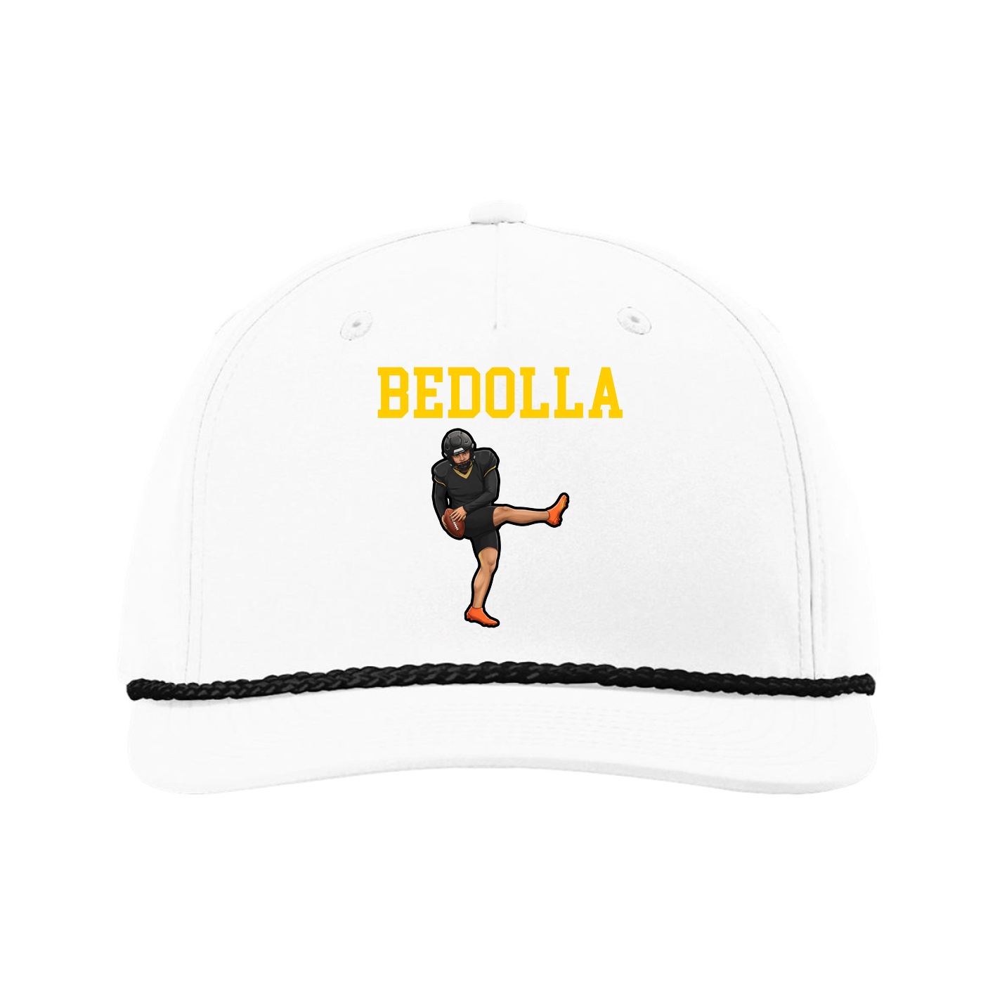 Five-Panel Classic Rope Cap — Shirsey in White