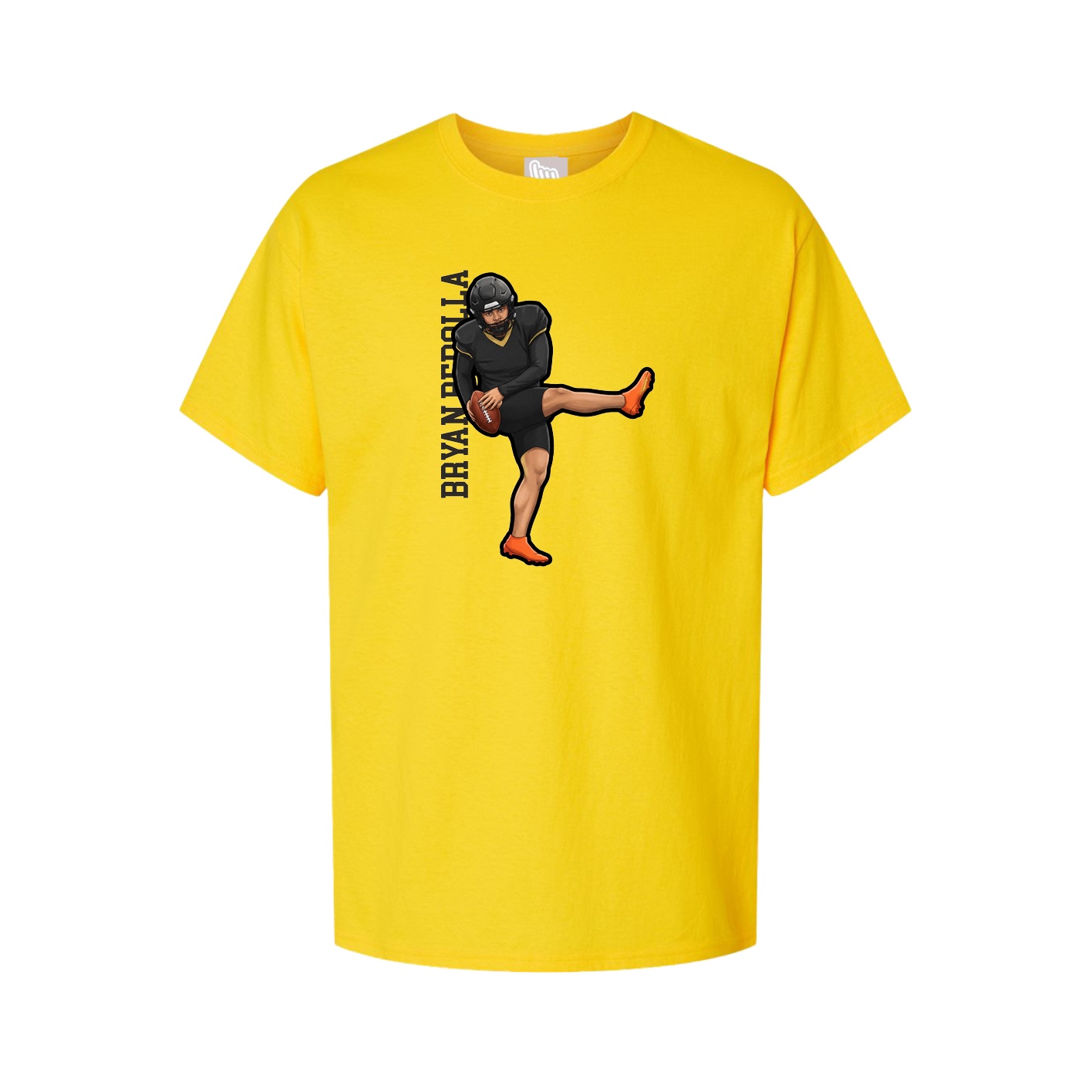 Tee — Name Vertical in Gold