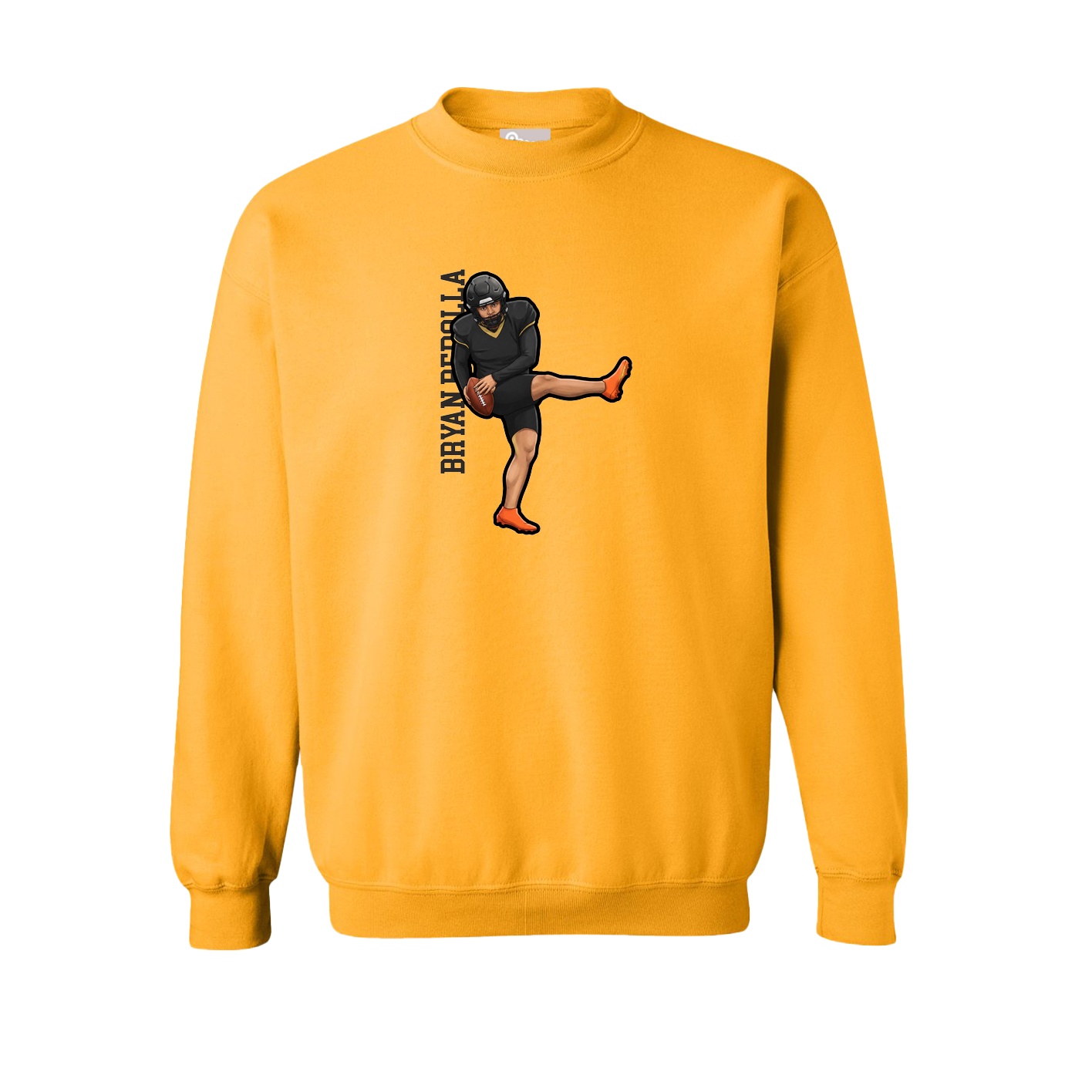 Fleece Crew — Name Vertical in Gold