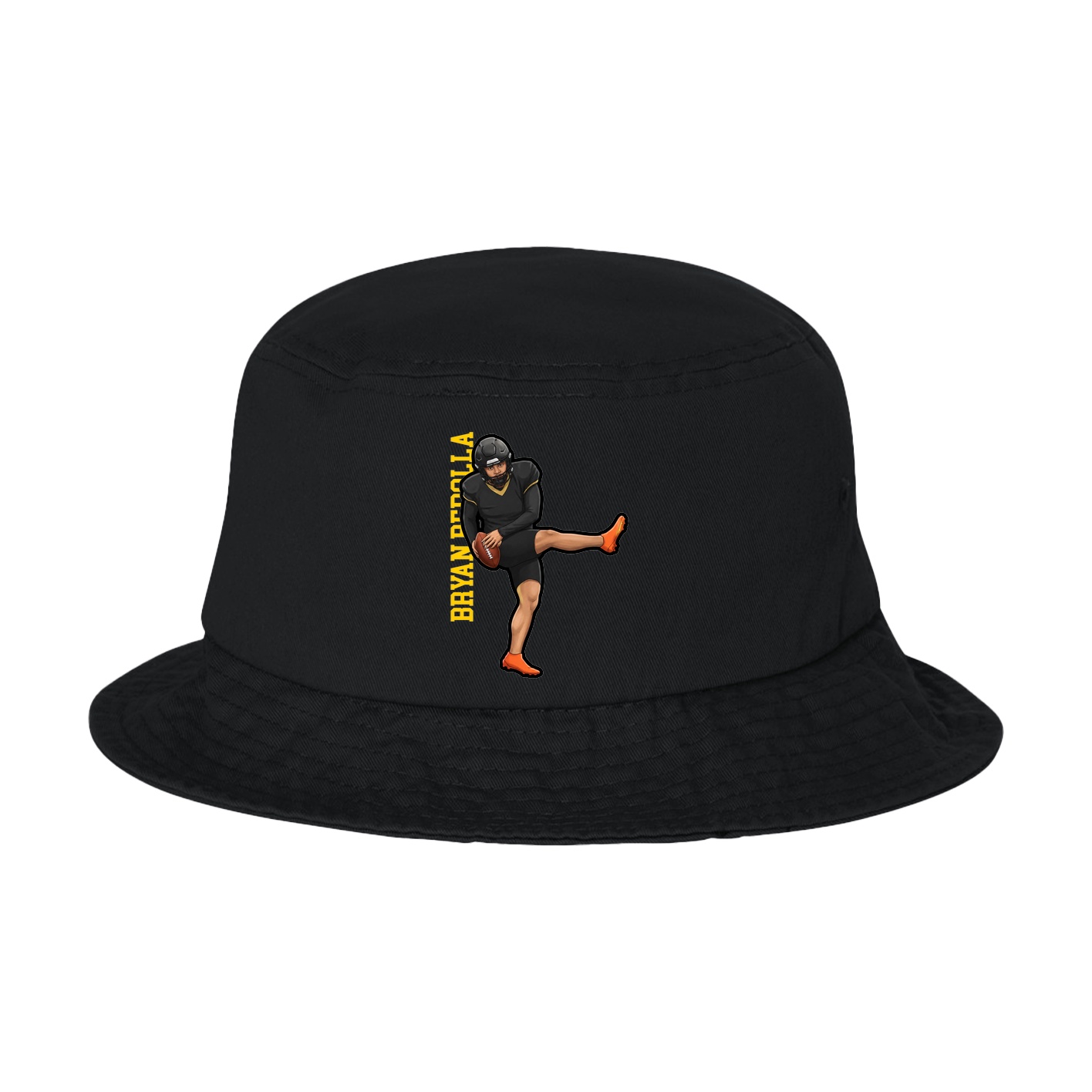 Bucket Cap — Name Vertical in Black