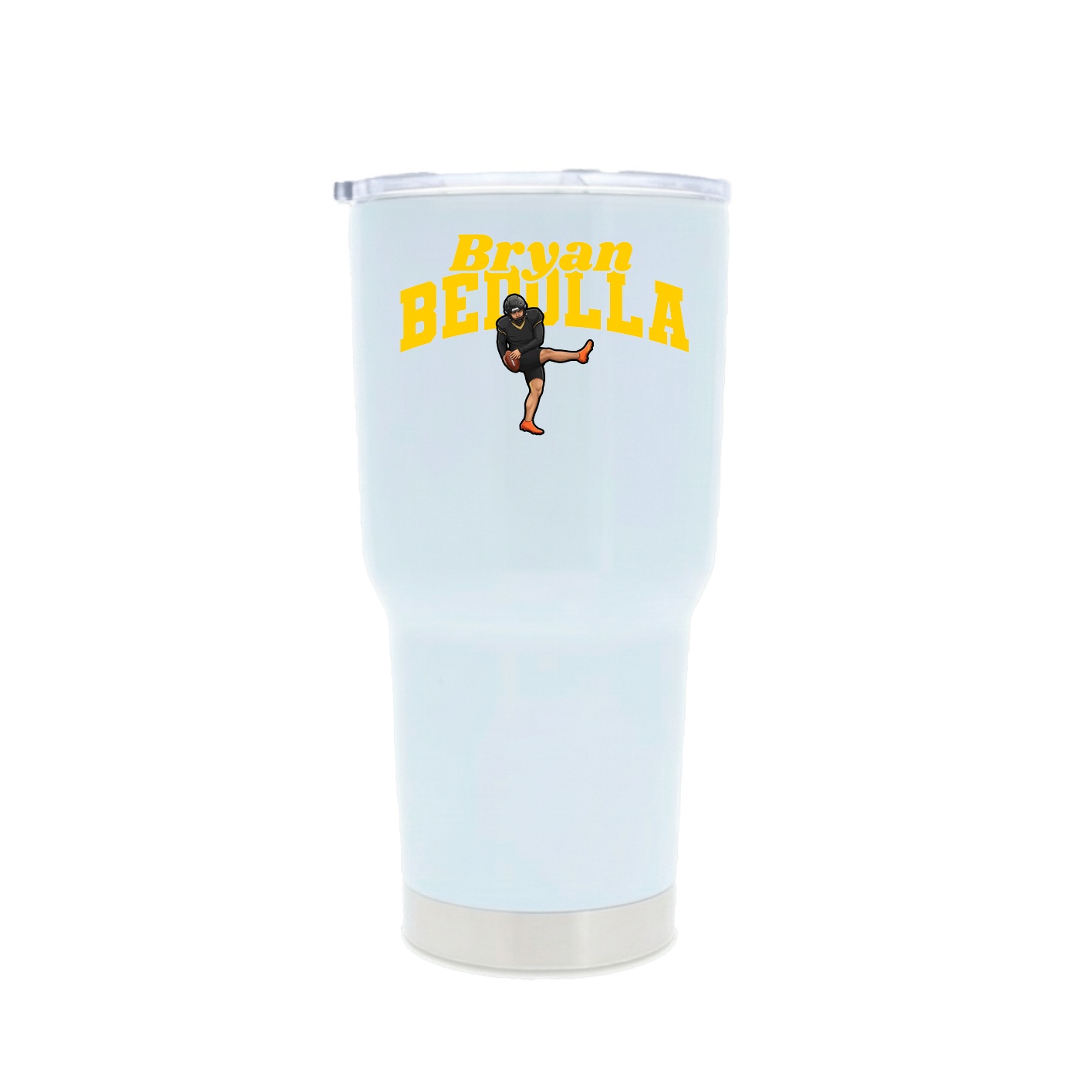 30oz Stainless Steel Tumbler — Signature Arch in White