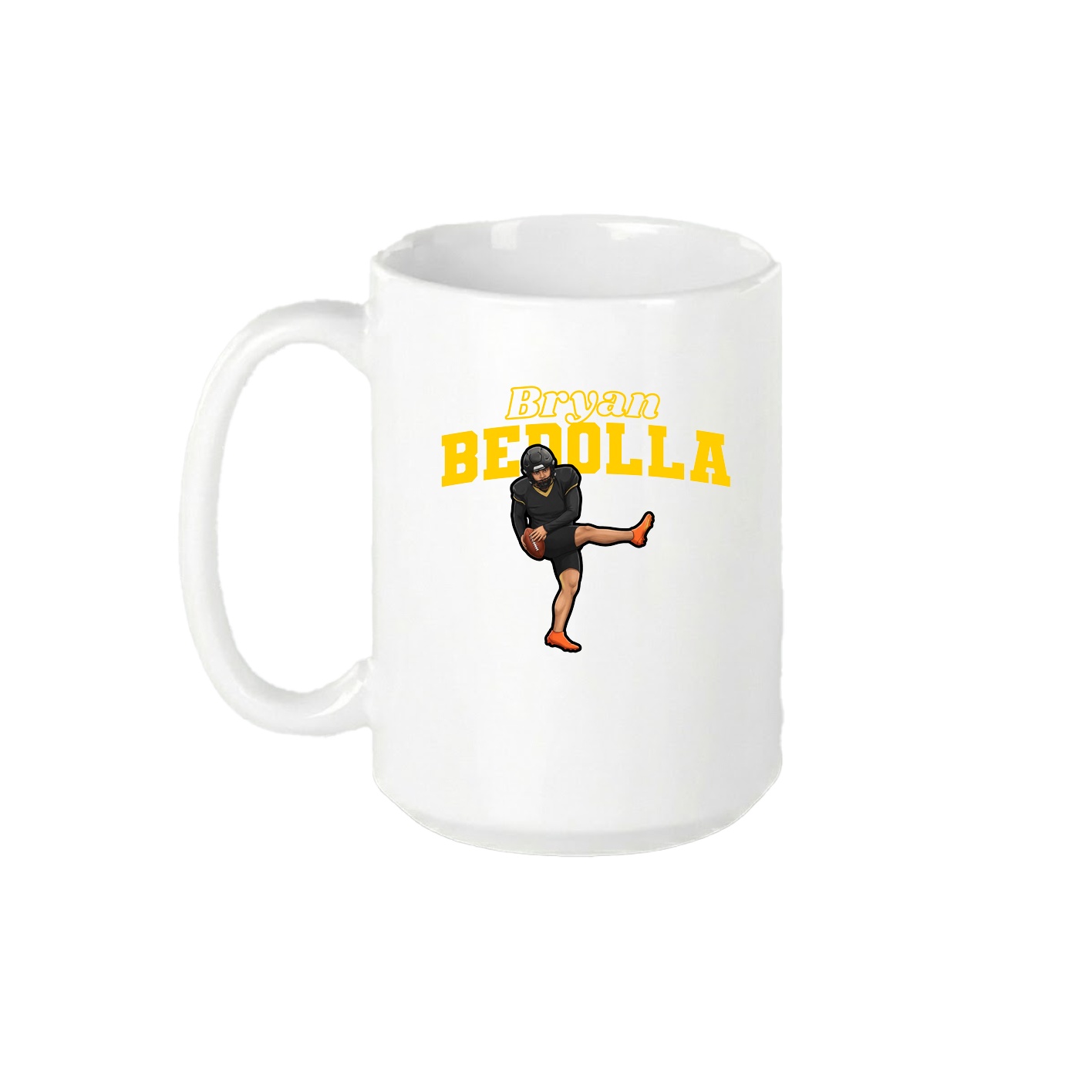 15oz Coffee Mug — Name Arch in White