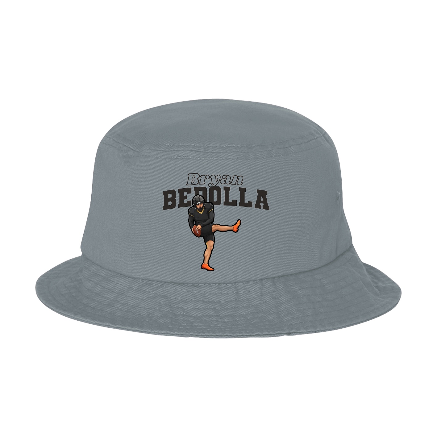 Bucket Cap — Name Arch in Grey