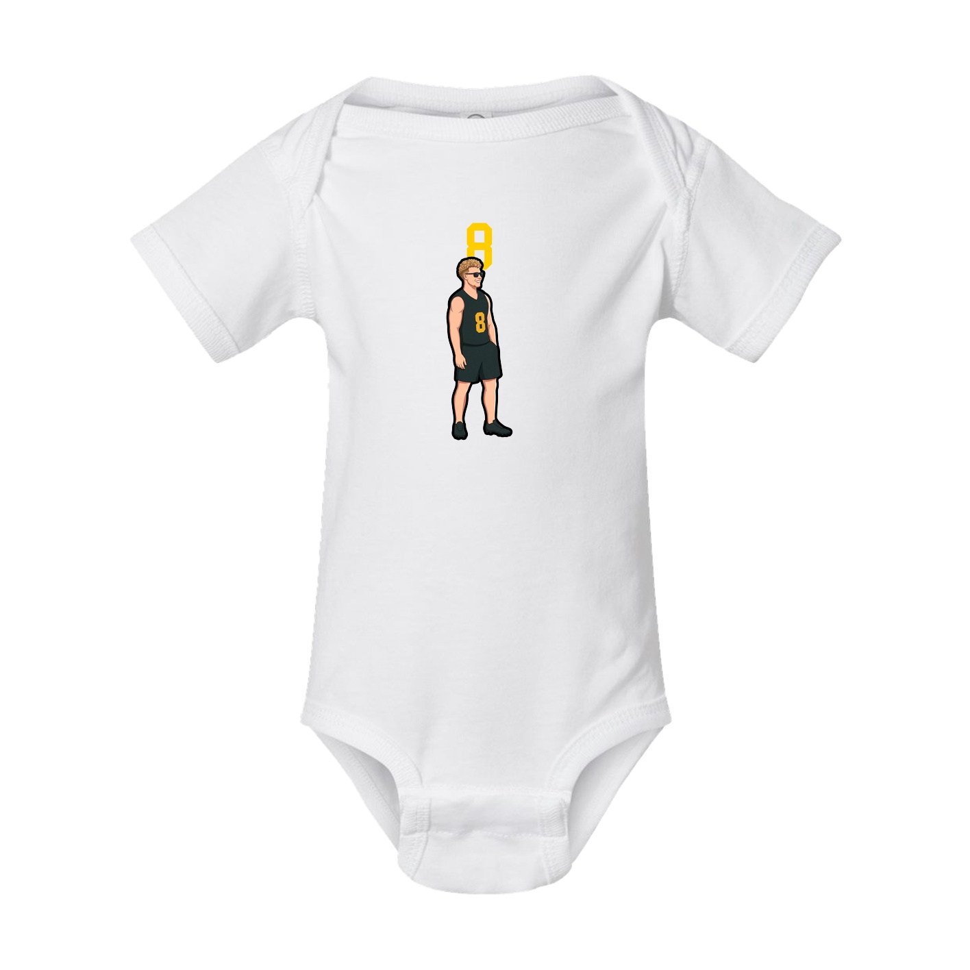 Baby Onesie — Number Top in White