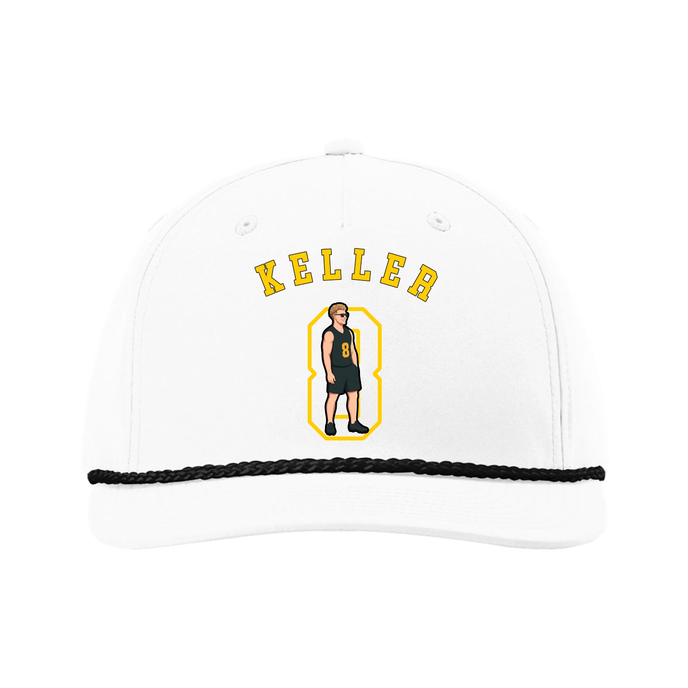 Five-Panel Classic Rope Cap — Shirsey Arch in White