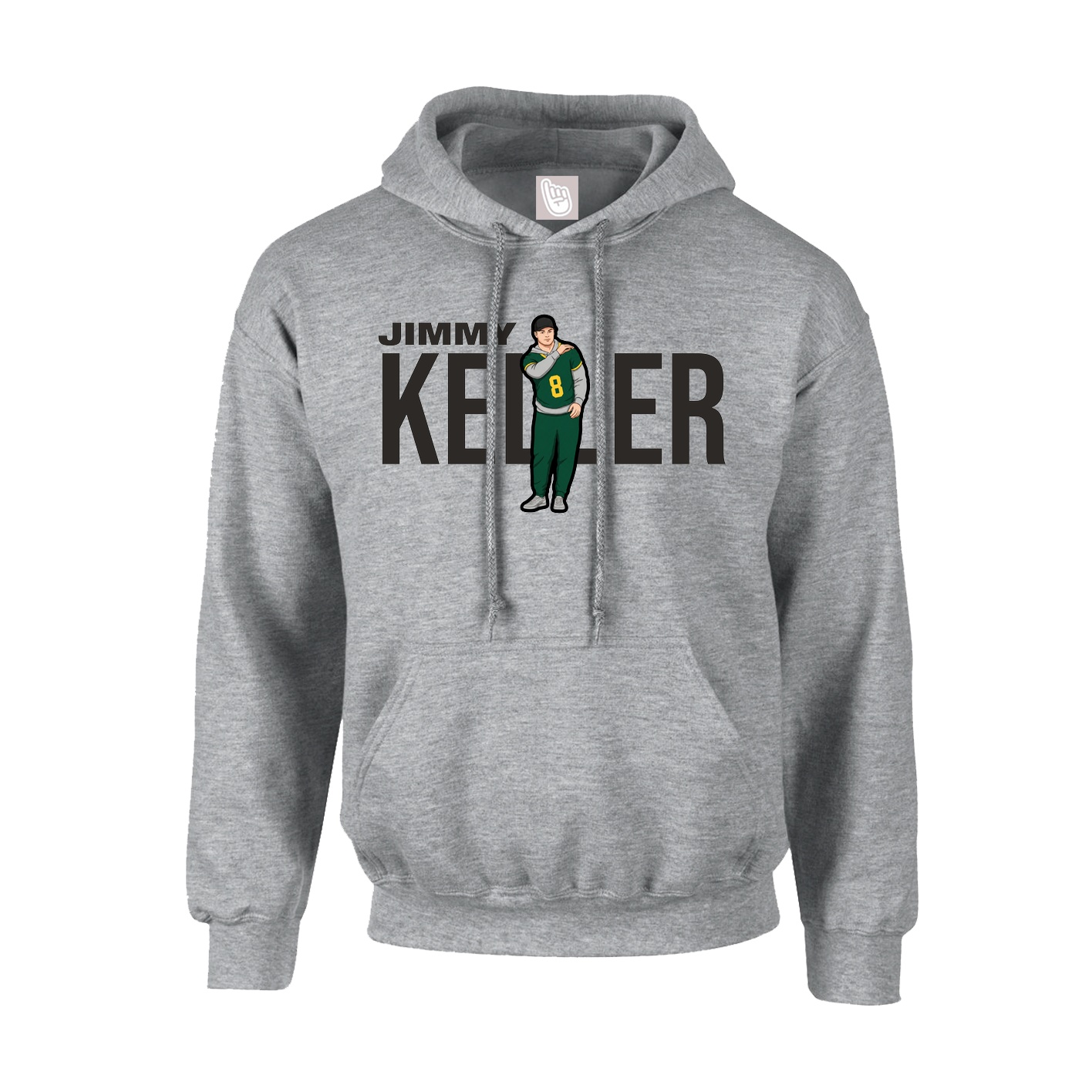 Youth Hoodie — Player Name in Grey