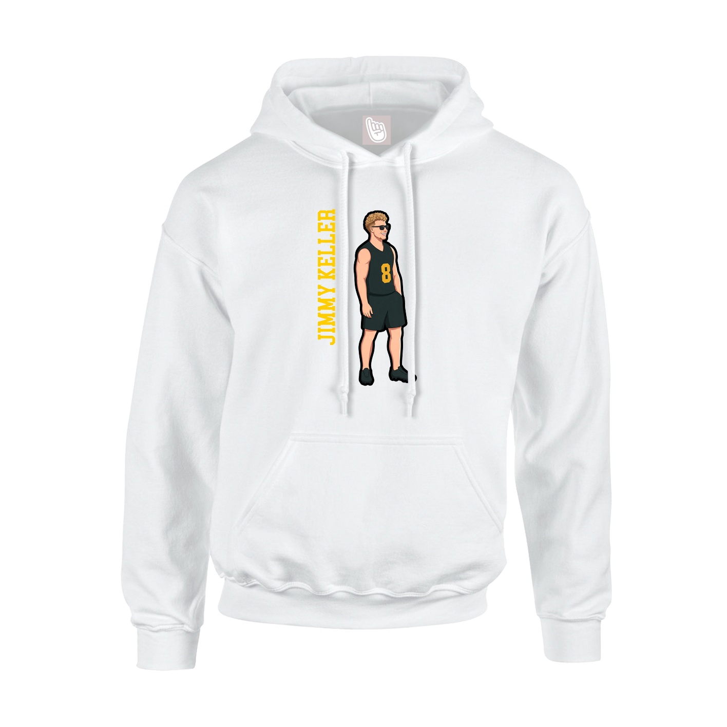 Hoodie — Name Vertical in White