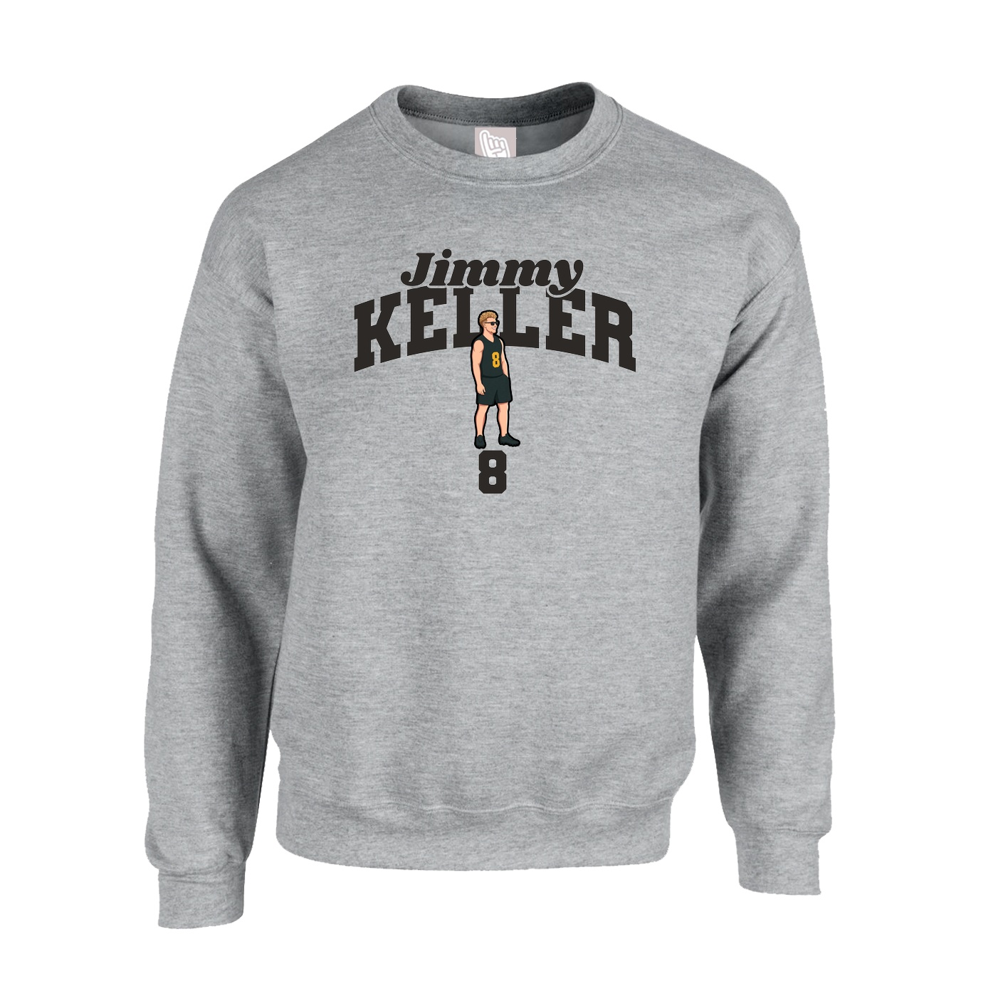 Fleece Crew — Signature Arch in Grey