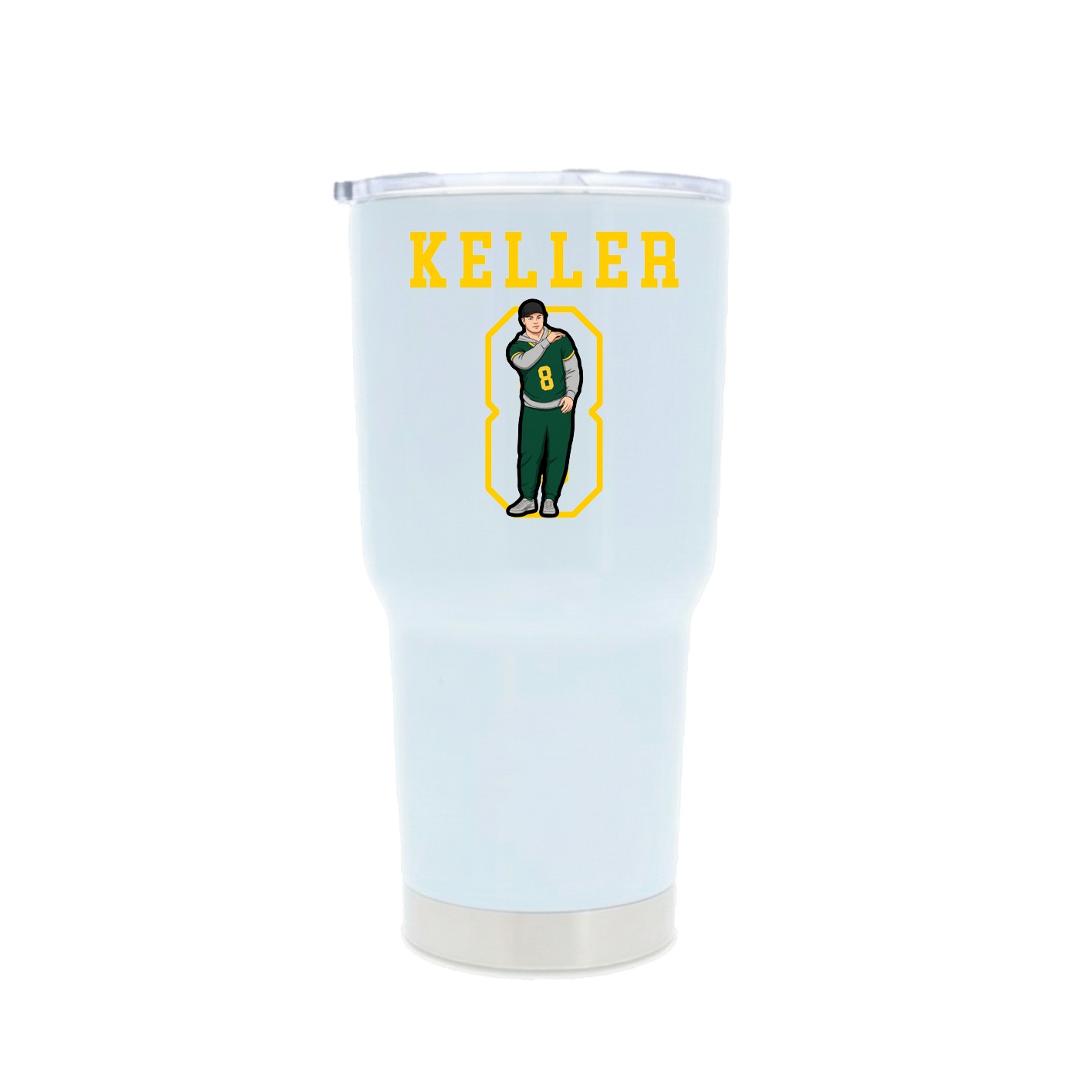 30oz Stainless Steel Tumbler — Shirsey in White