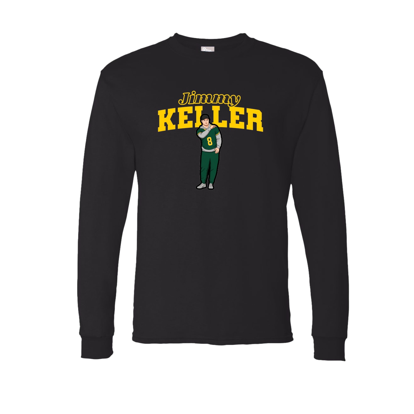 Long Sleeve Tee — Name Arch in Black