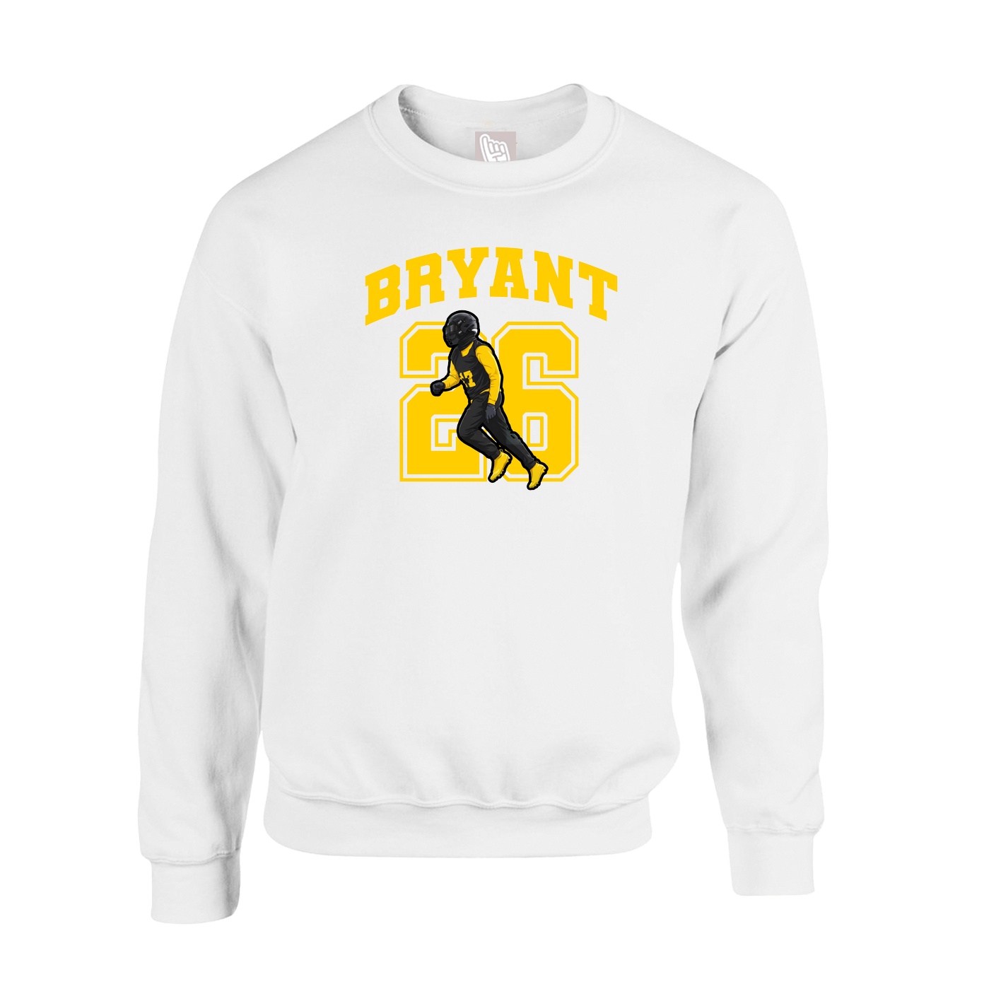 Fleece Crew — Number in White