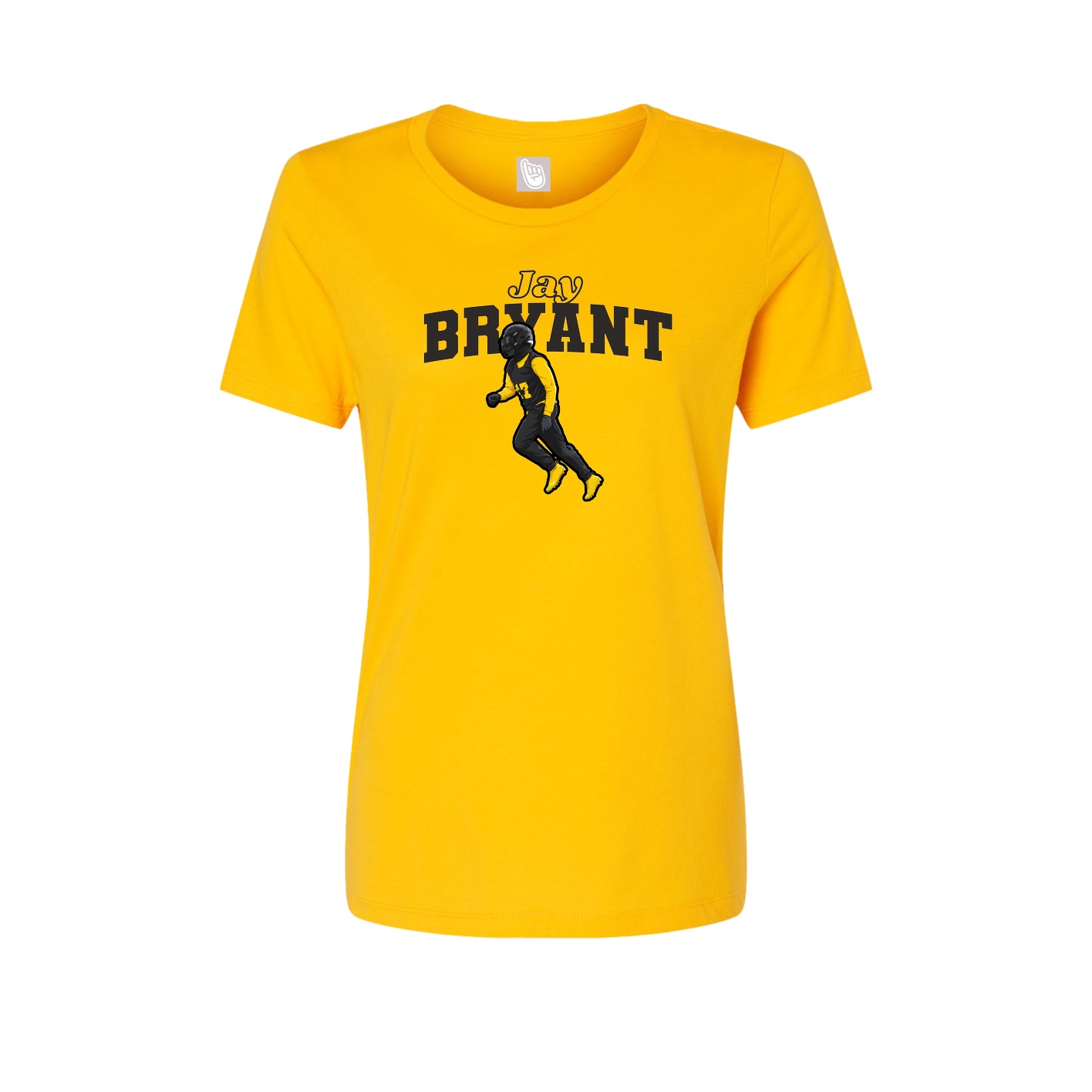 Fitted Women's Tee — Name Arch in Gold