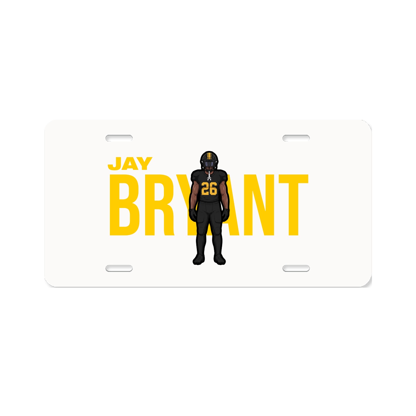 License Plate — Player Name in Classic
