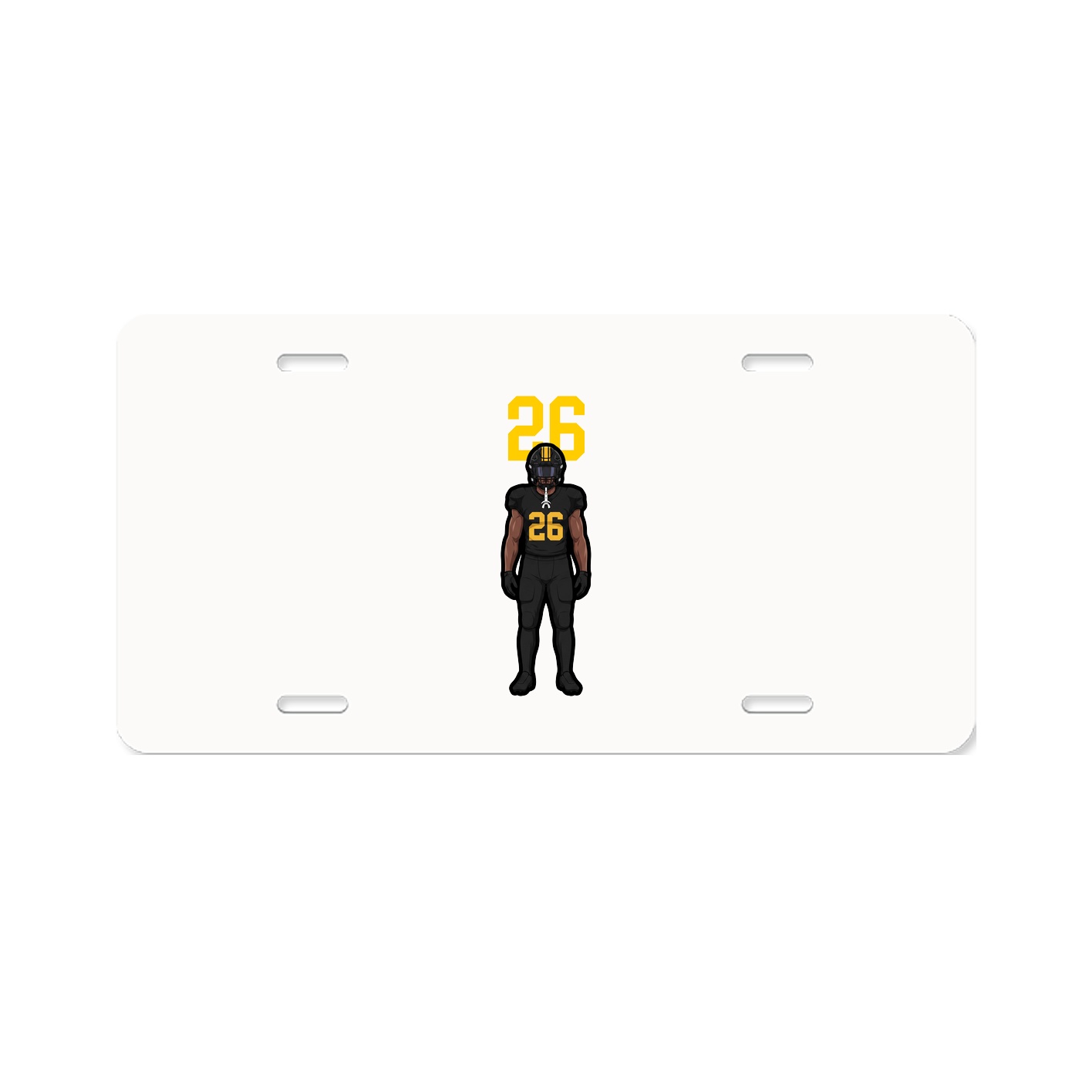License Plate — Number Top in Classic