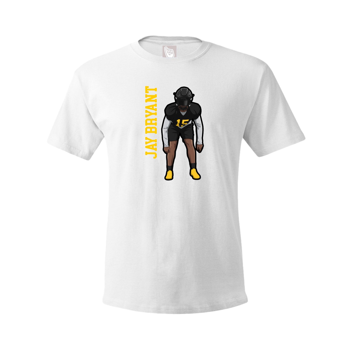 Youth Tee — Name Vertical in White