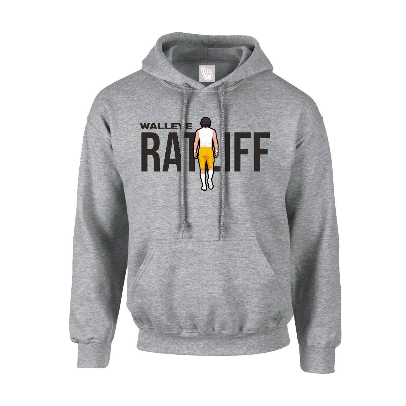 Youth Hoodie — Player Name in Grey