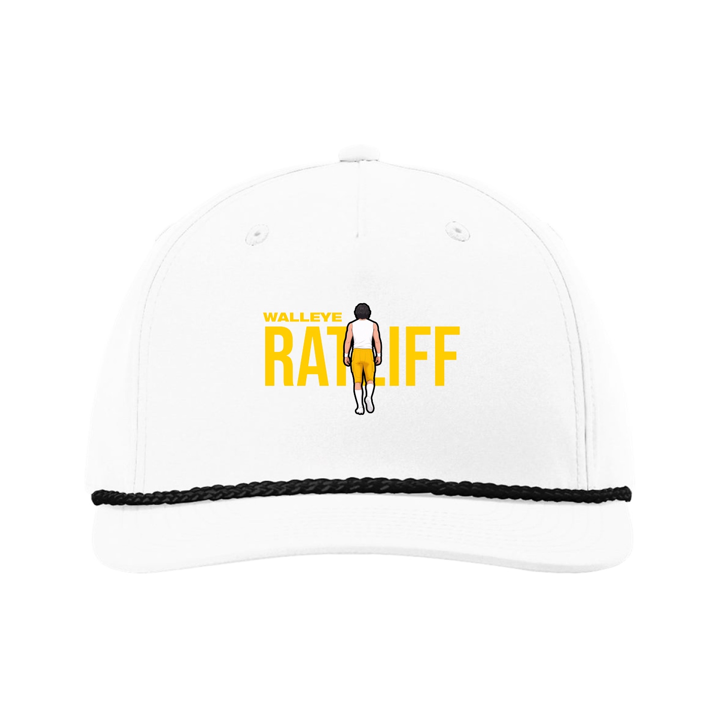 Five-Panel Classic Rope Cap — Player Name in White