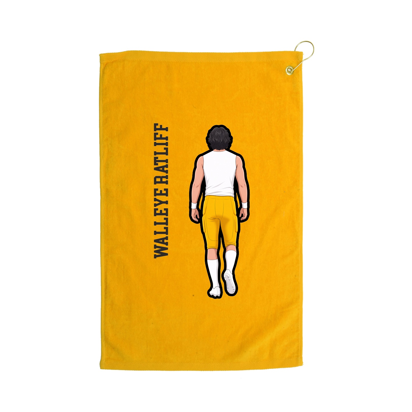 Golf Towel — Name Vertical in Gold
