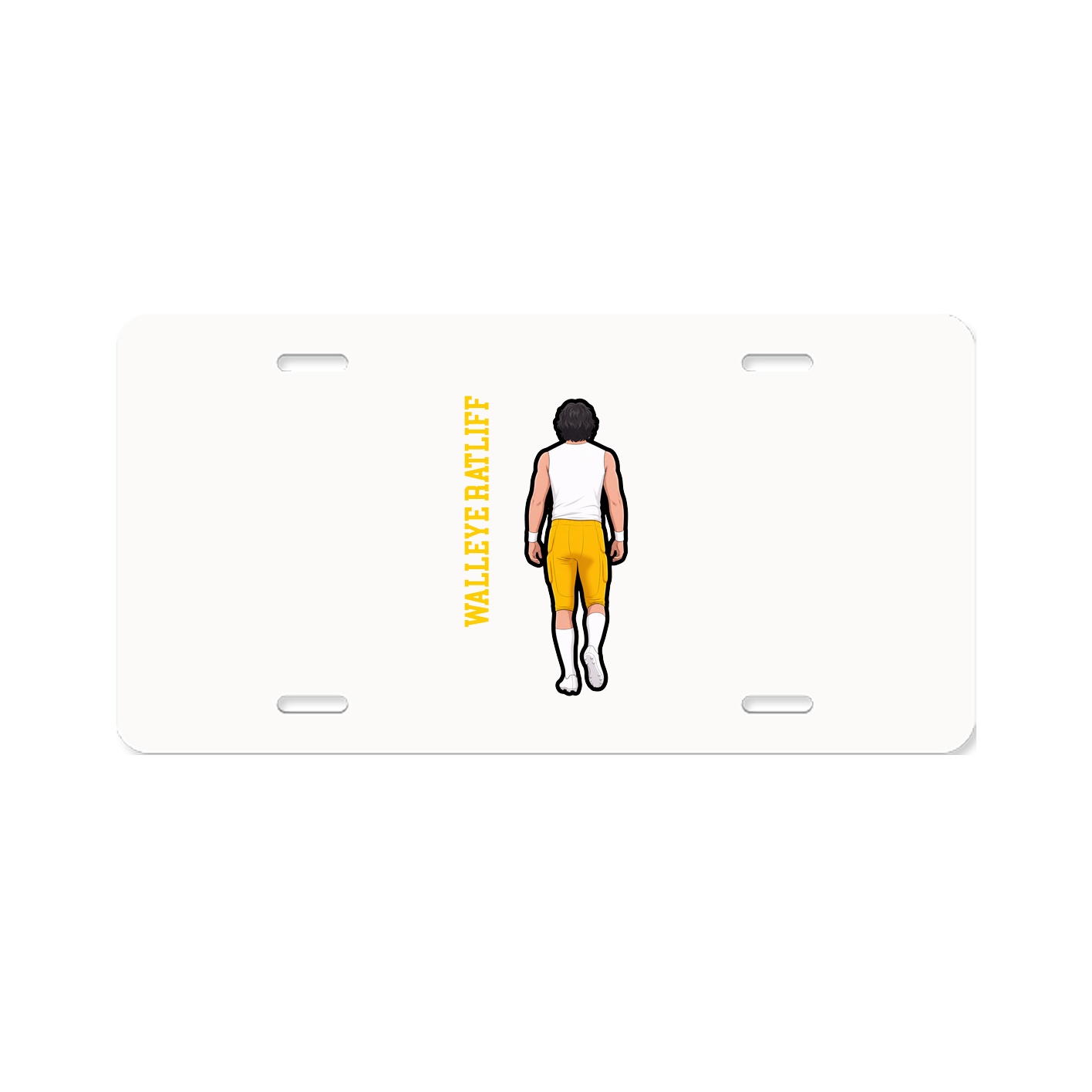 License Plate — Name Vertical in Classic