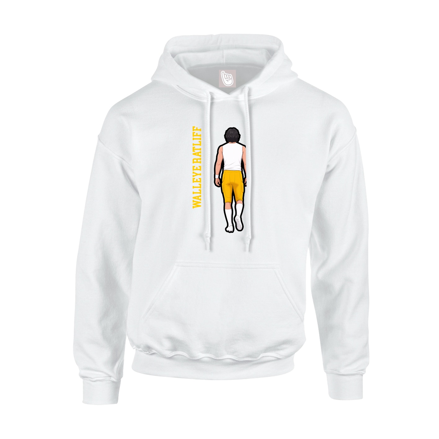 Youth Hoodie — Name Vertical in White