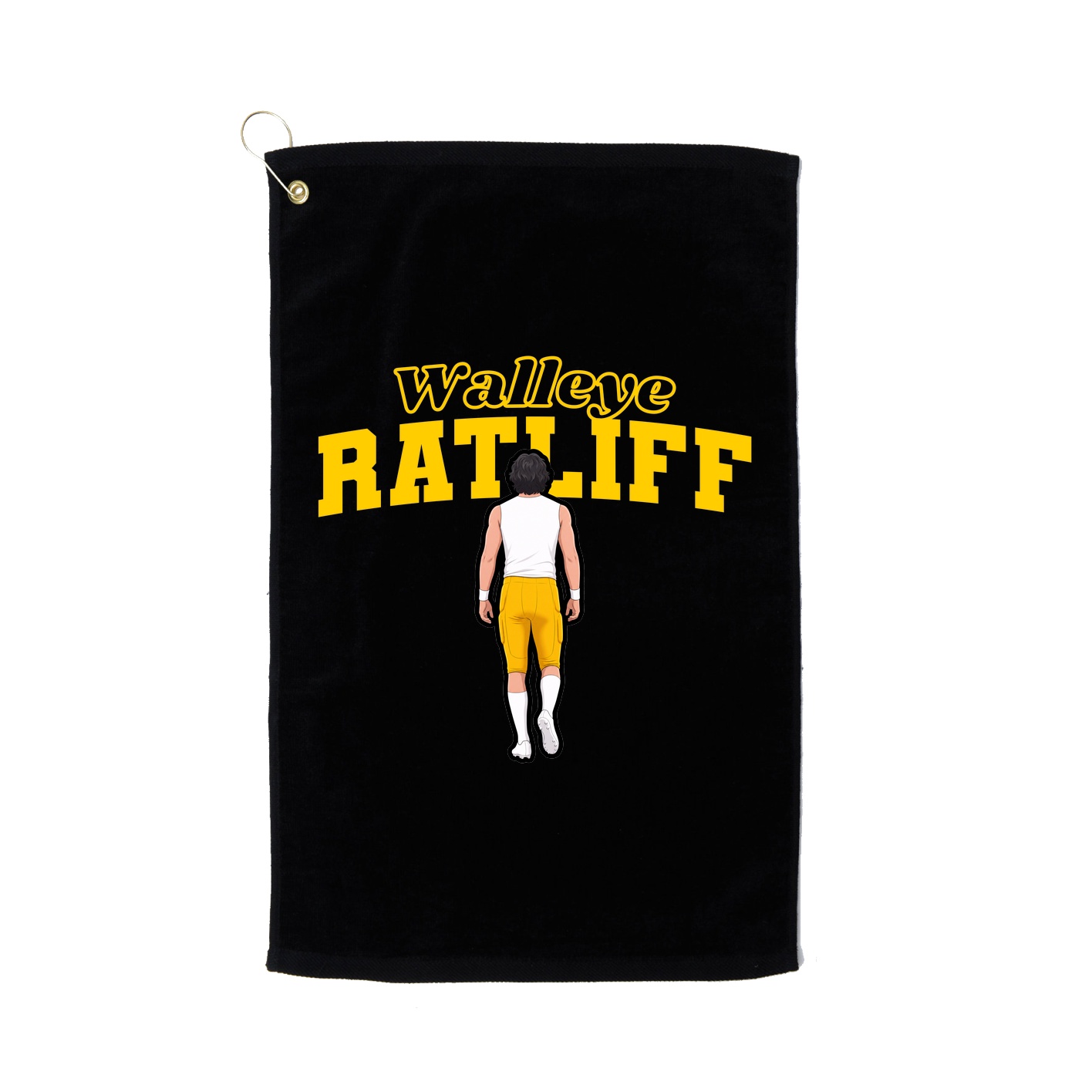 Golf Towel — Name Arch in Black