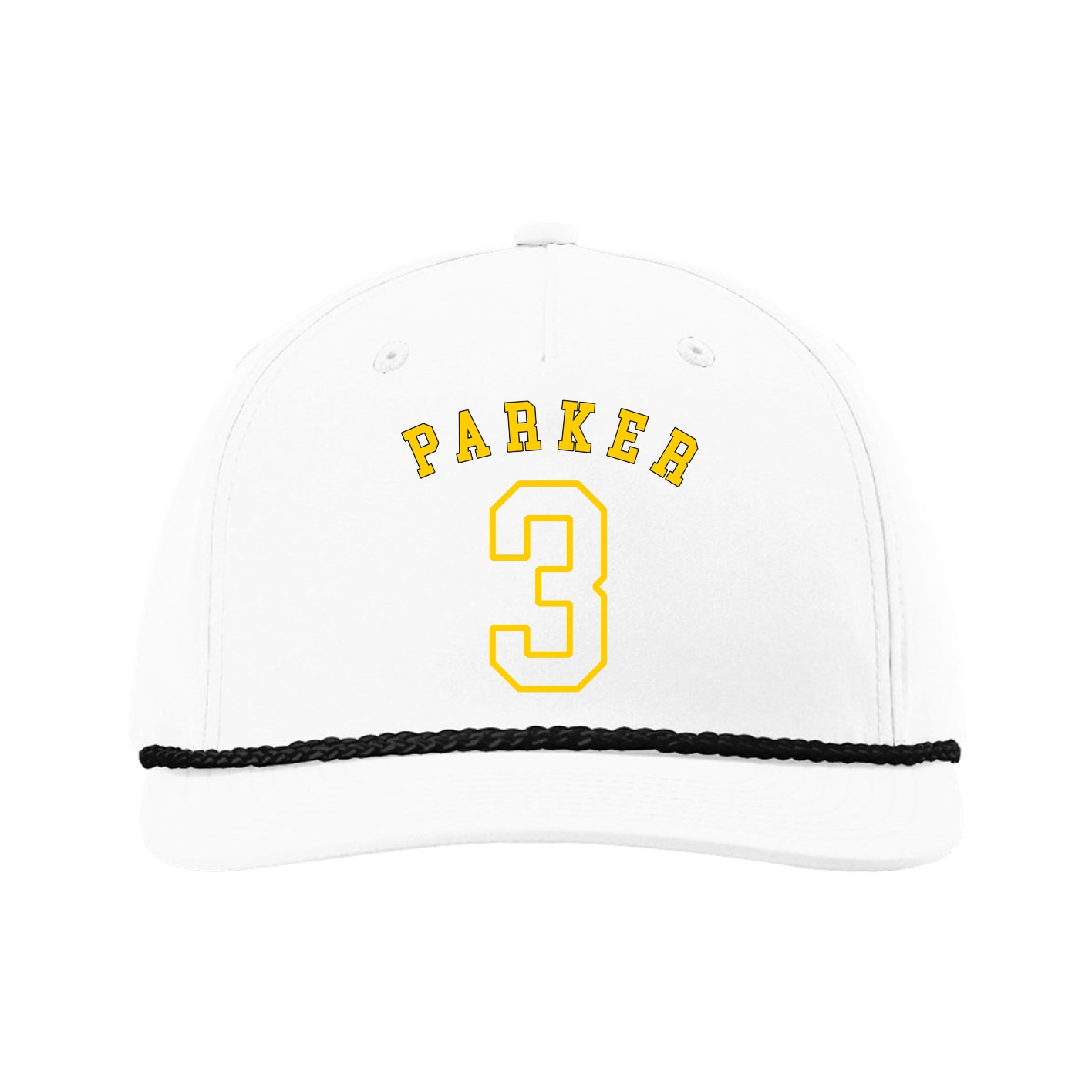 Five-Panel Classic Rope Cap — Shirsey Arch in White