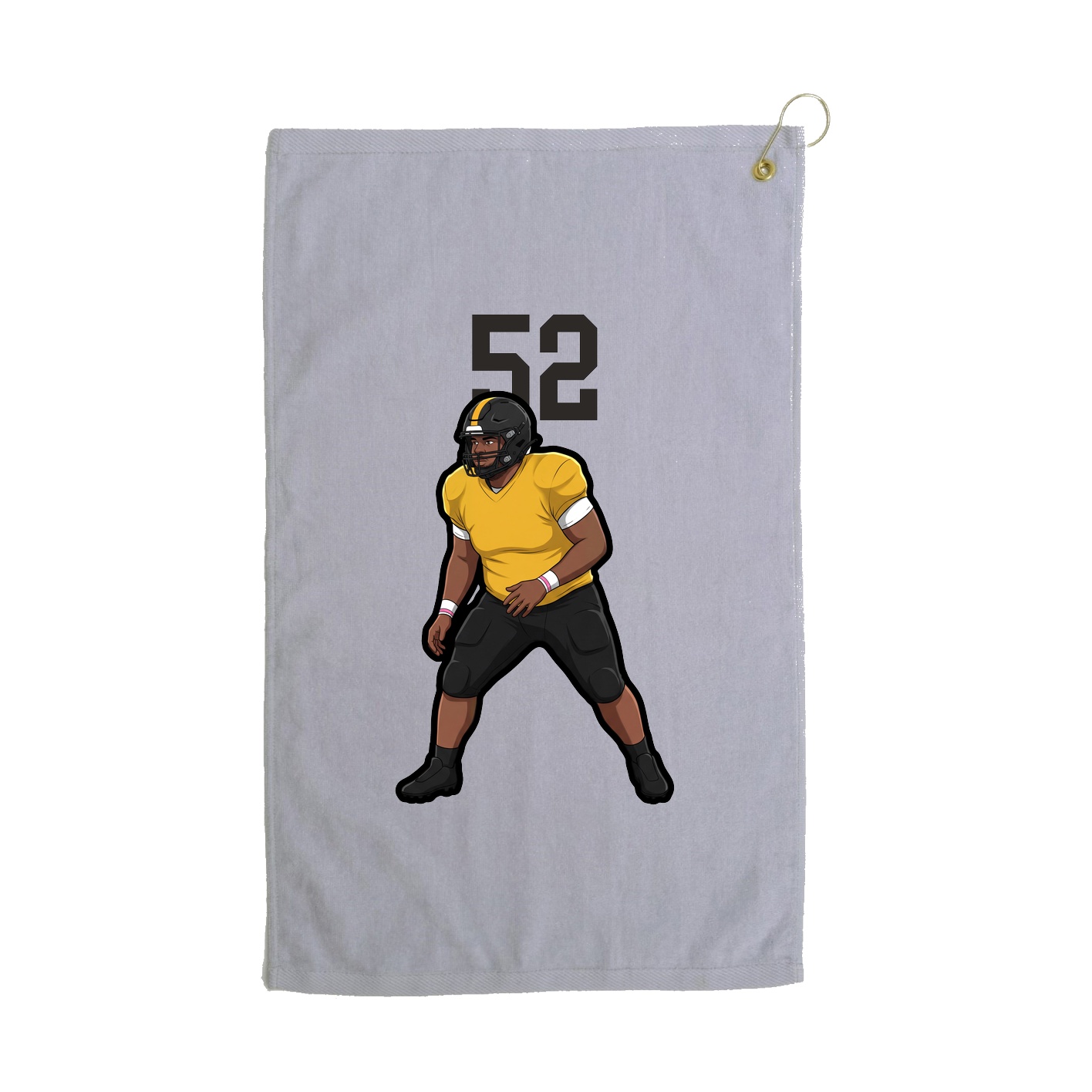 Golf Towel — Number Top in Grey