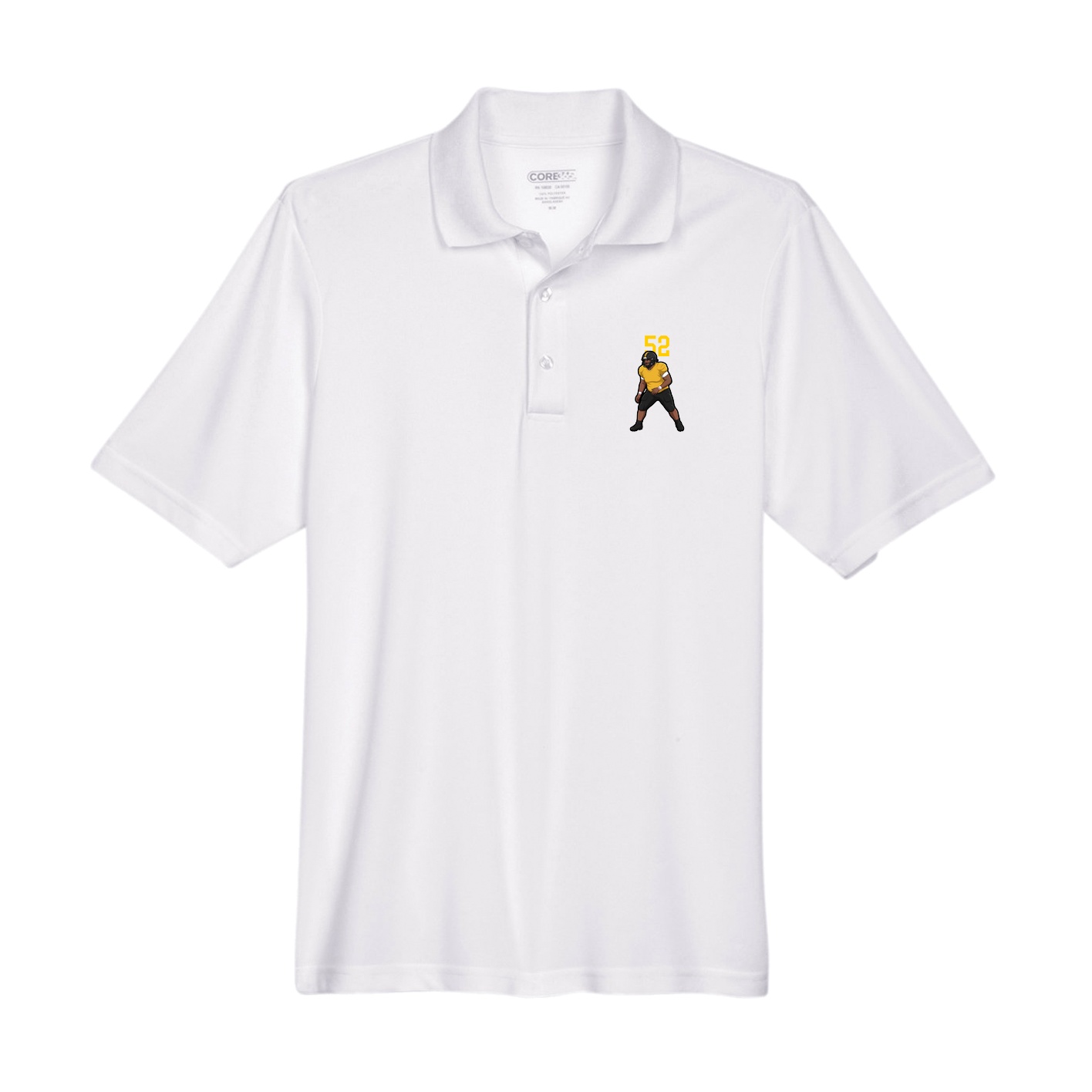 Performance Polo — Number Top in White