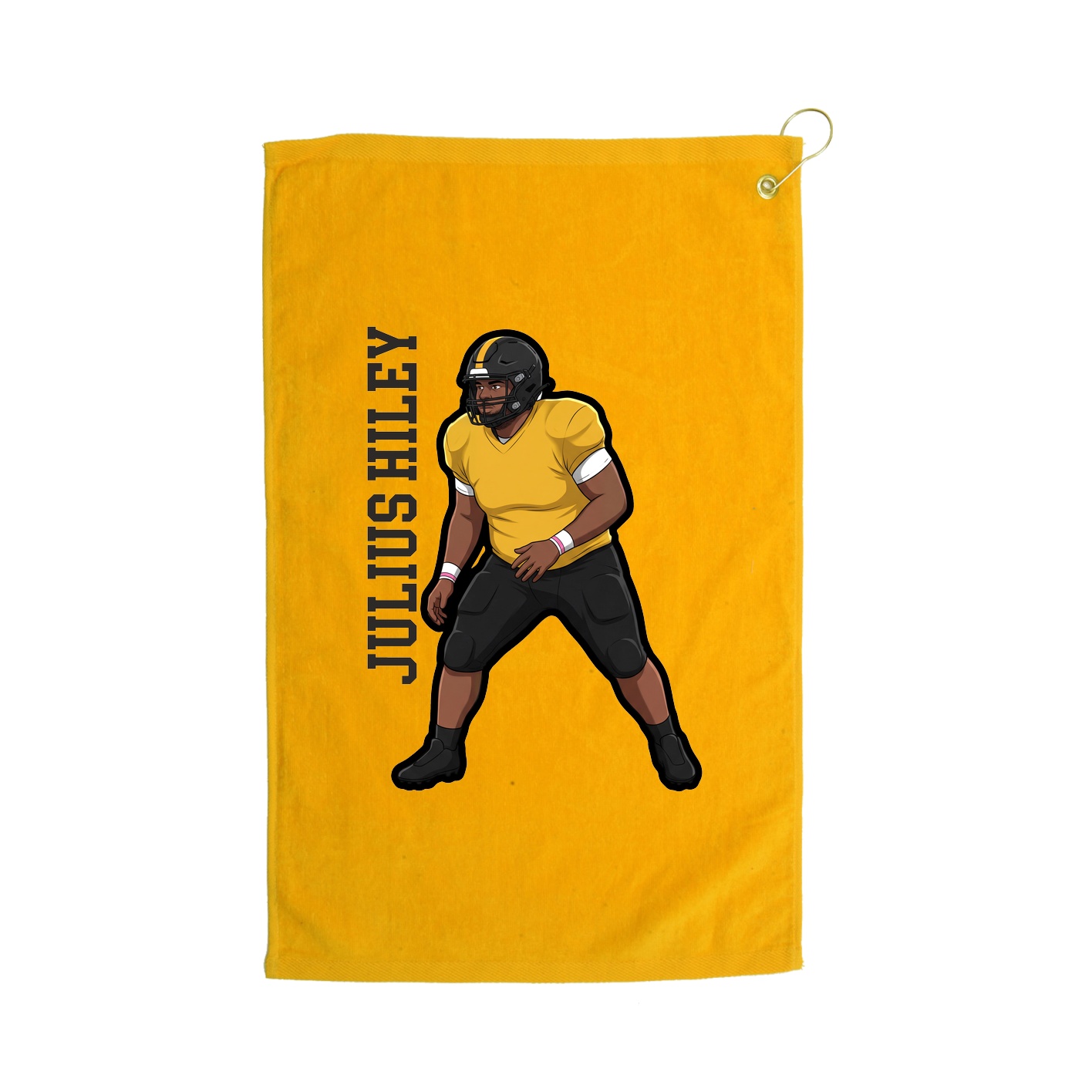 Golf Towel — Name Vertical in Gold