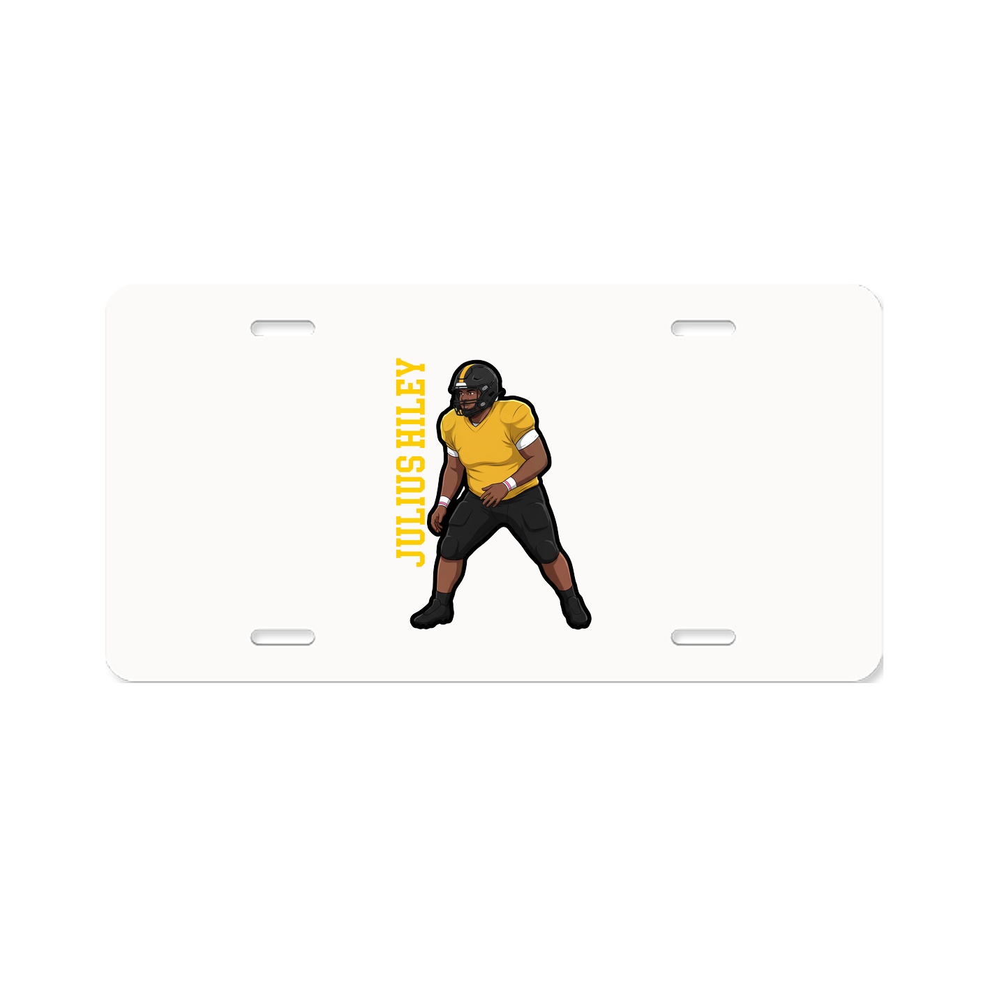 License Plate — Name Vertical in Classic