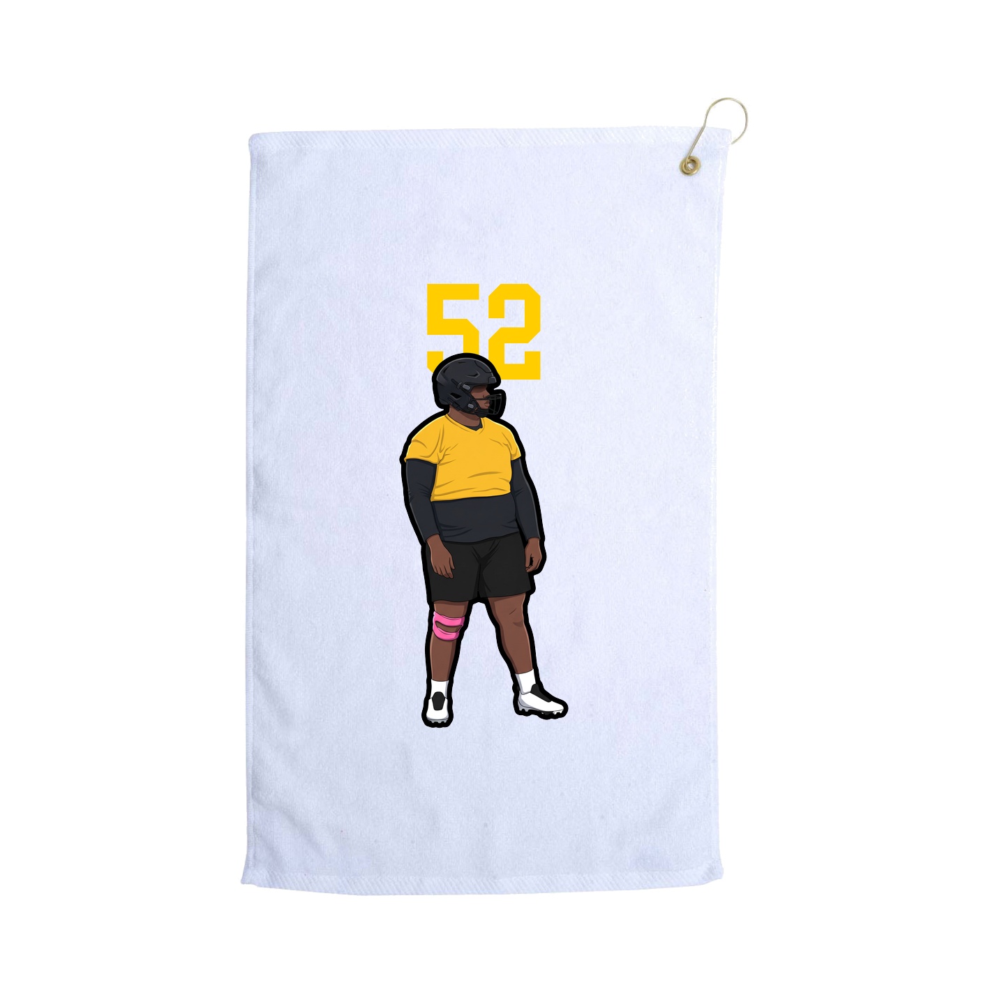 Golf Towel — Number Top in White