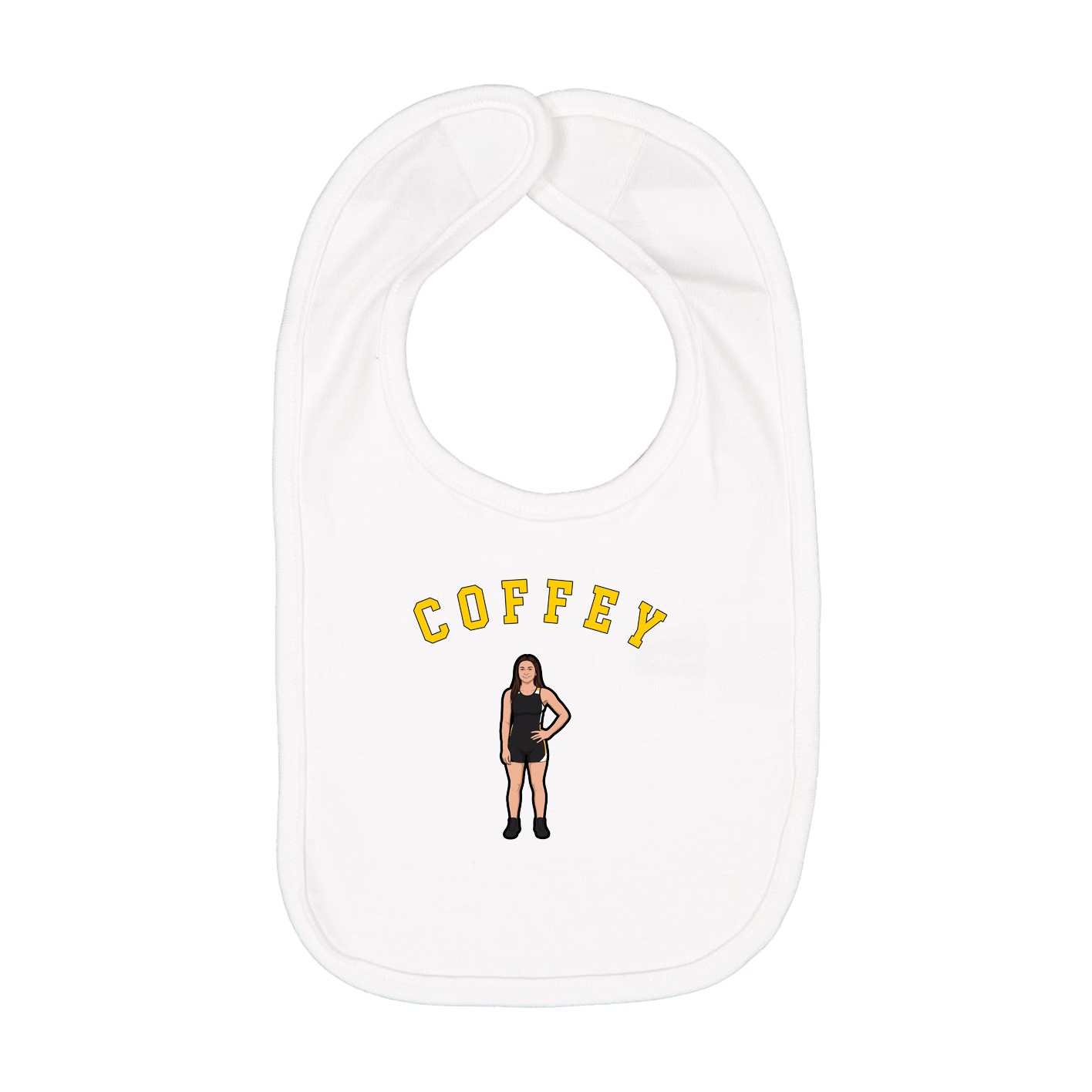 Infant Bib — Shirsey Arch in White