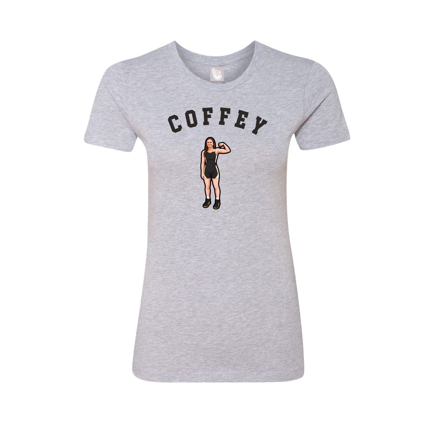 Fitted Women's Tee — Shirsey Arch in Grey