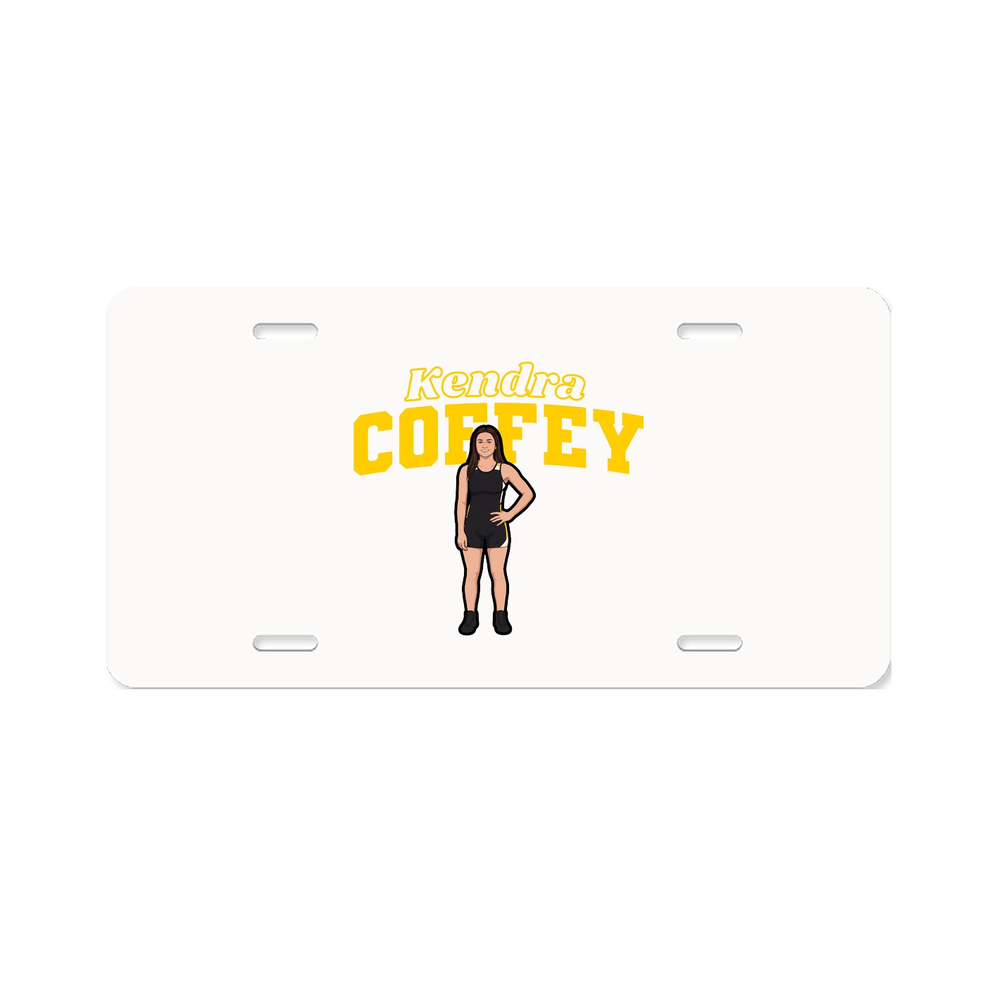 License Plate — Name Arch in Classic
