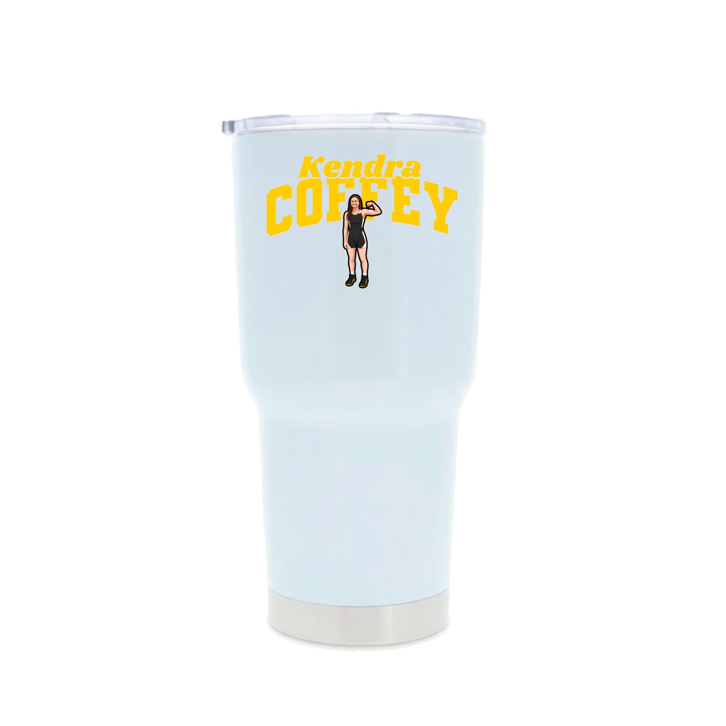 30oz Stainless Steel Tumbler — Signature Arch in White