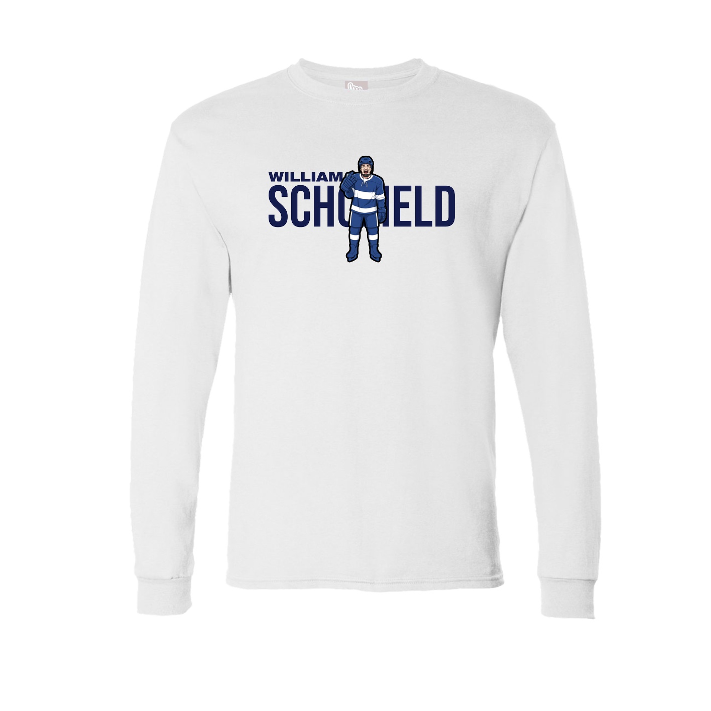 Long Sleeve Tee — Player Name in White