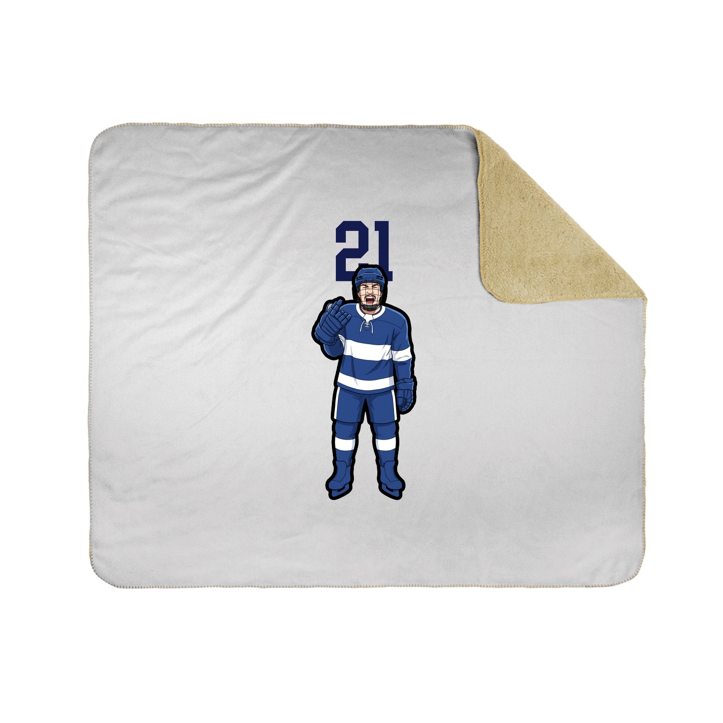 Throw Blanket — Number Top in White
