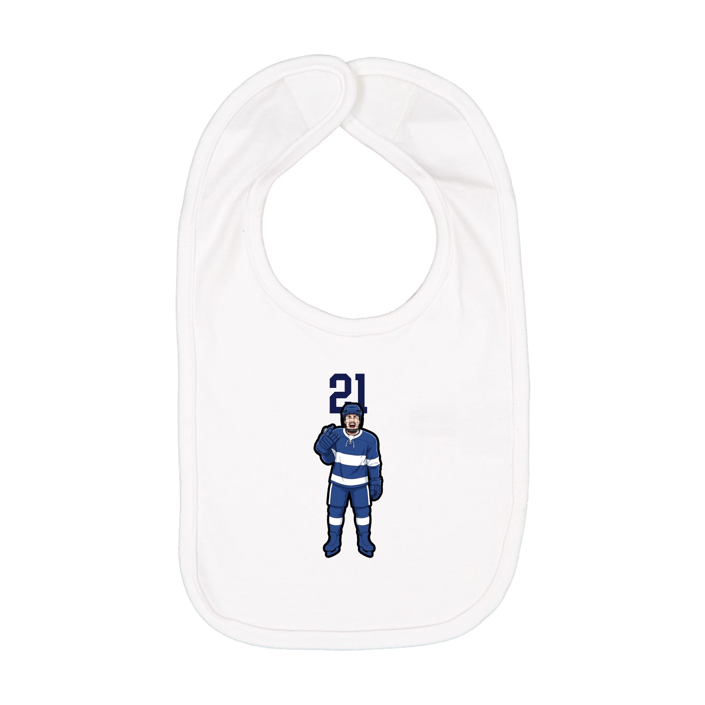 Infant Bib — Number Top in White