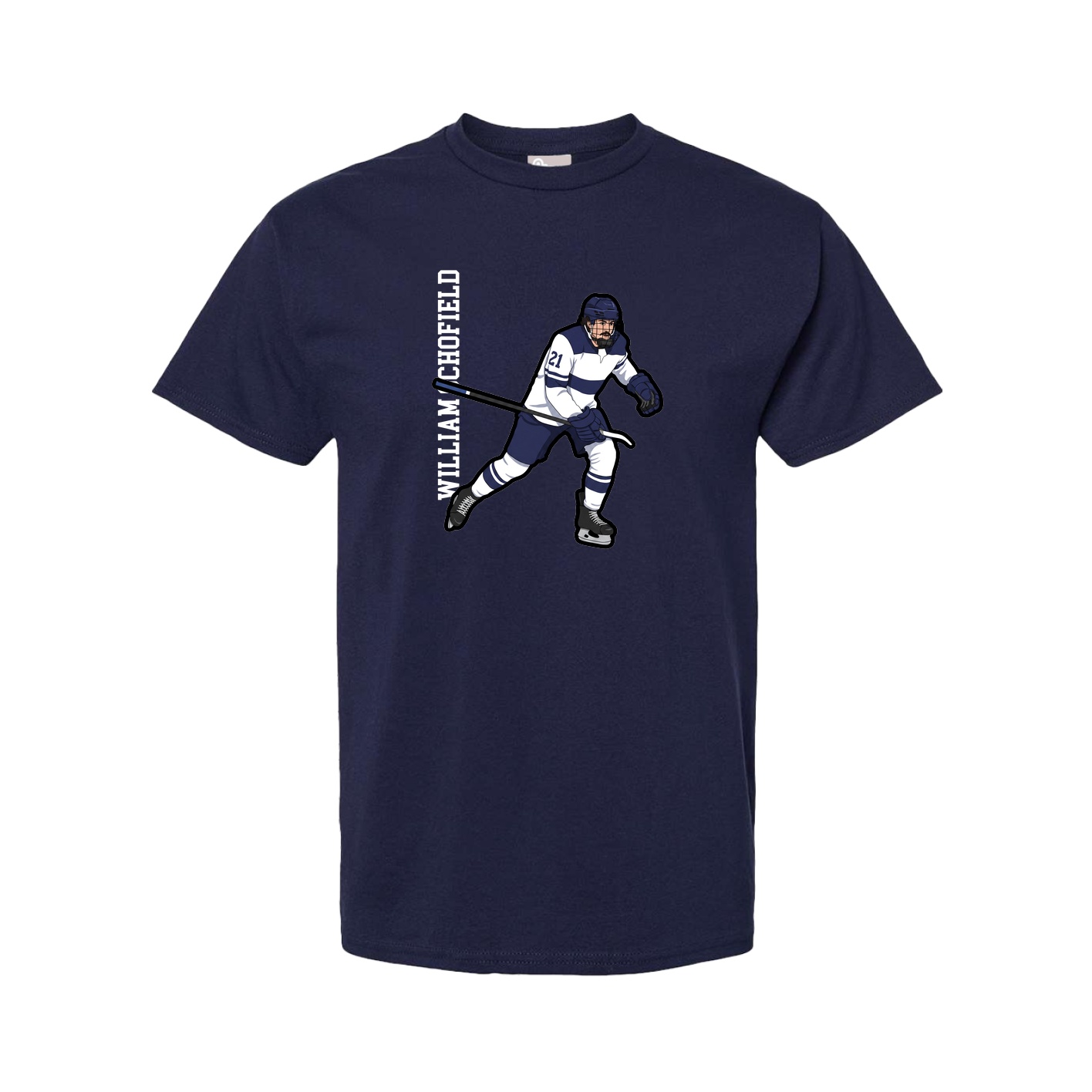 Youth Tee — Name Vertical in Navy