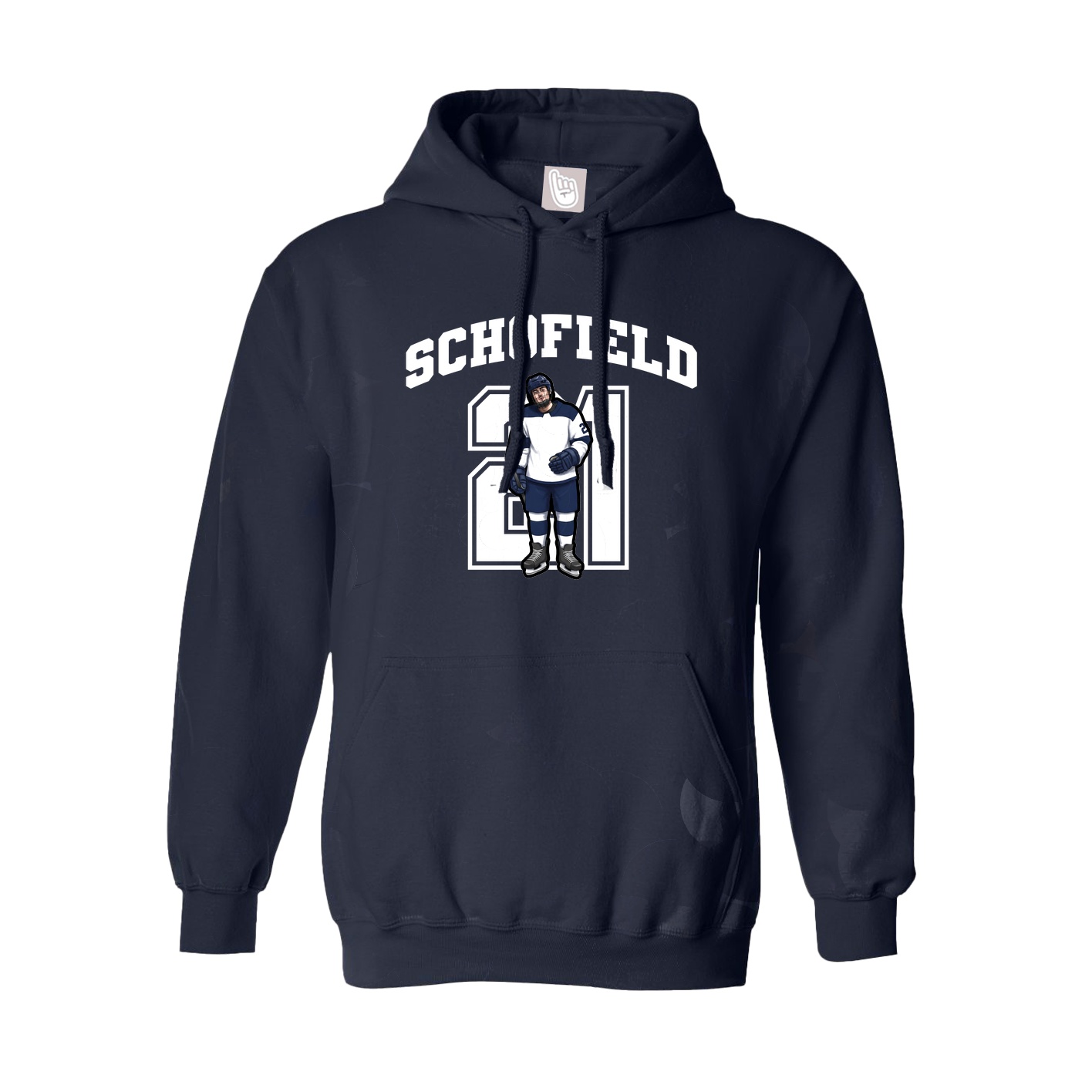 Hoodie — Number in Navy