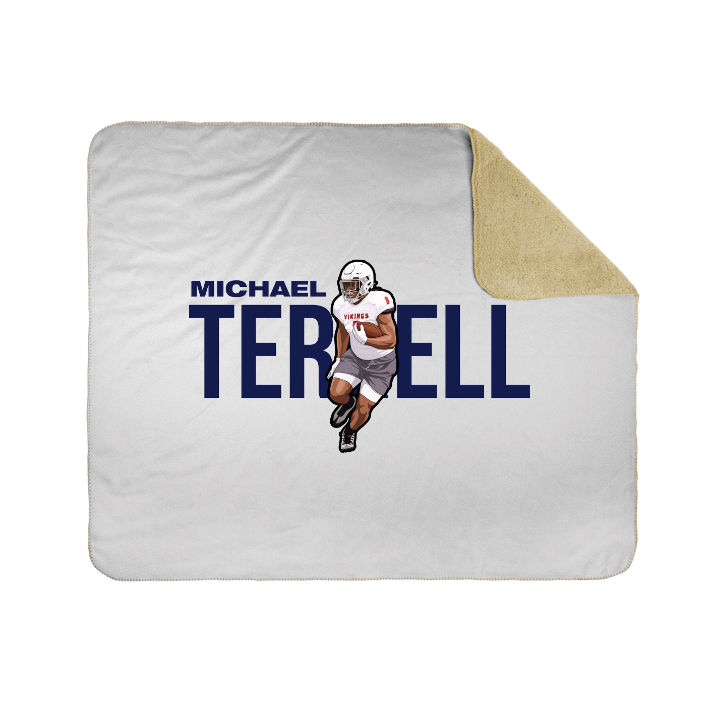Throw Blanket — Player Name in White