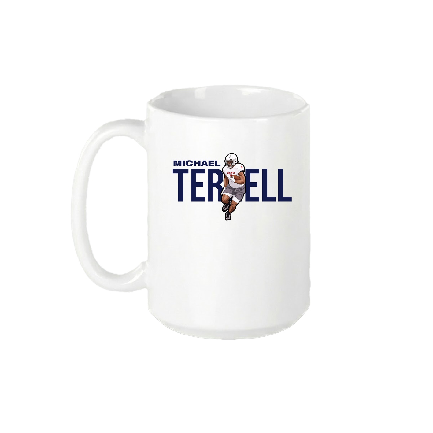 15oz Coffee Mug — Player Name in White