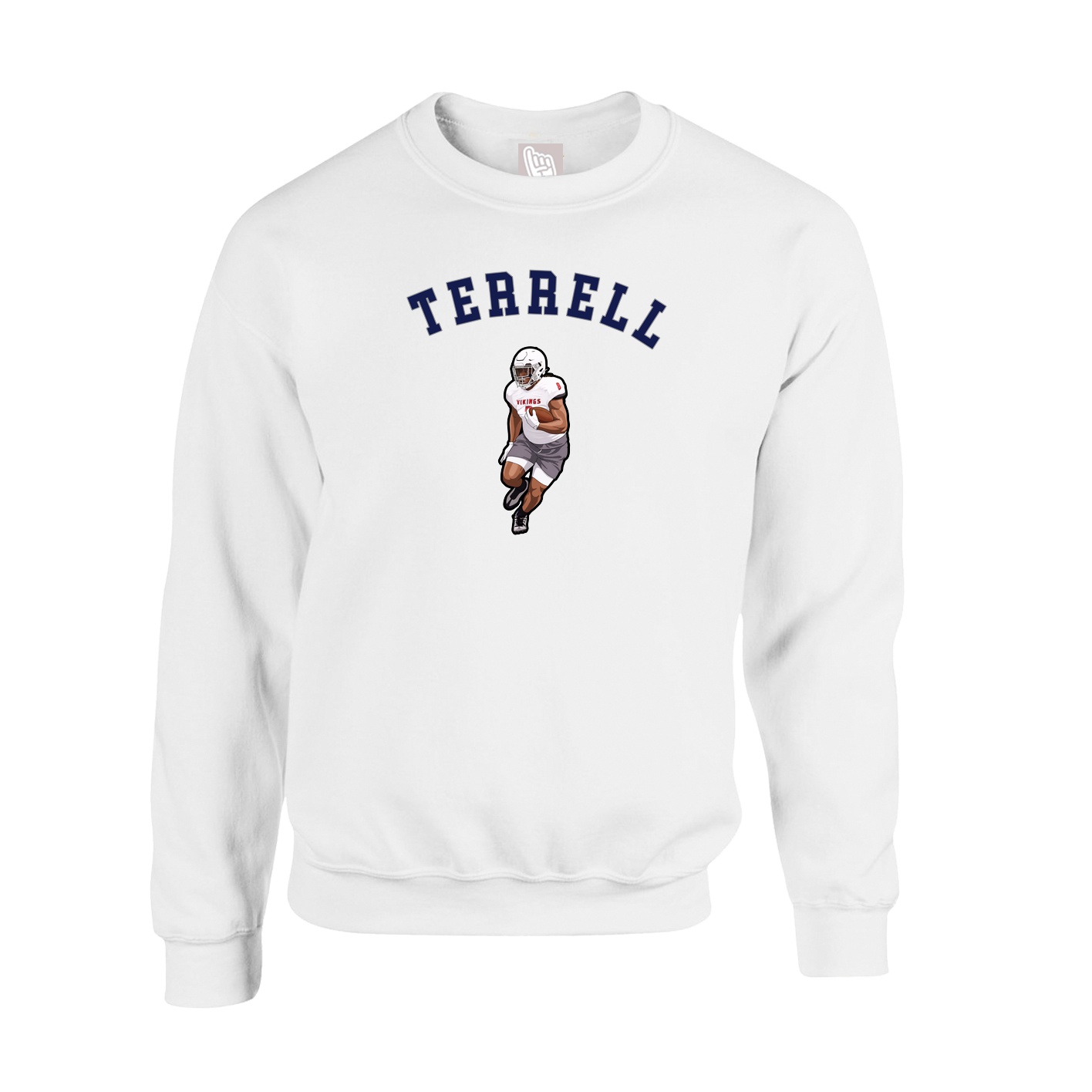 Fleece Crew — Shirsey Arch in White
