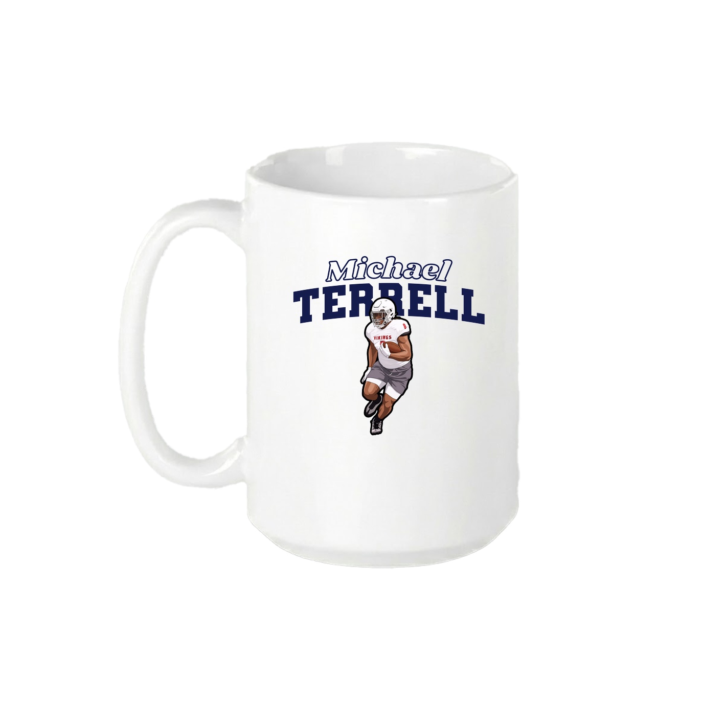 15oz Coffee Mug — Name Arch in White