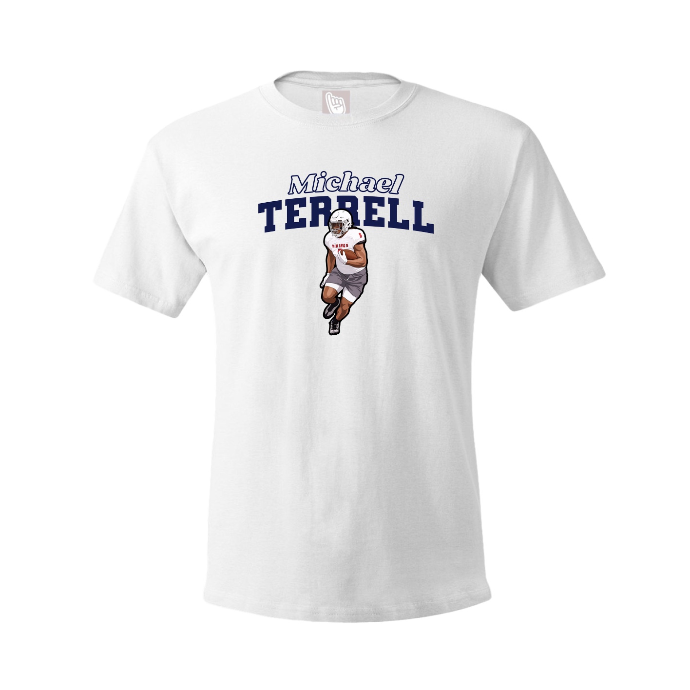 Youth Tee — Name Arch in White