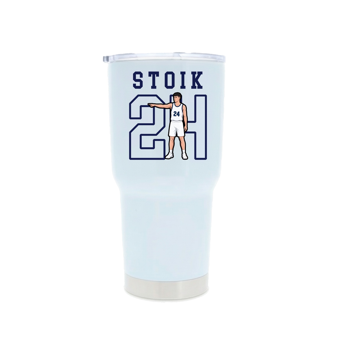 30oz Stainless Steel Tumbler — Shirsey in White