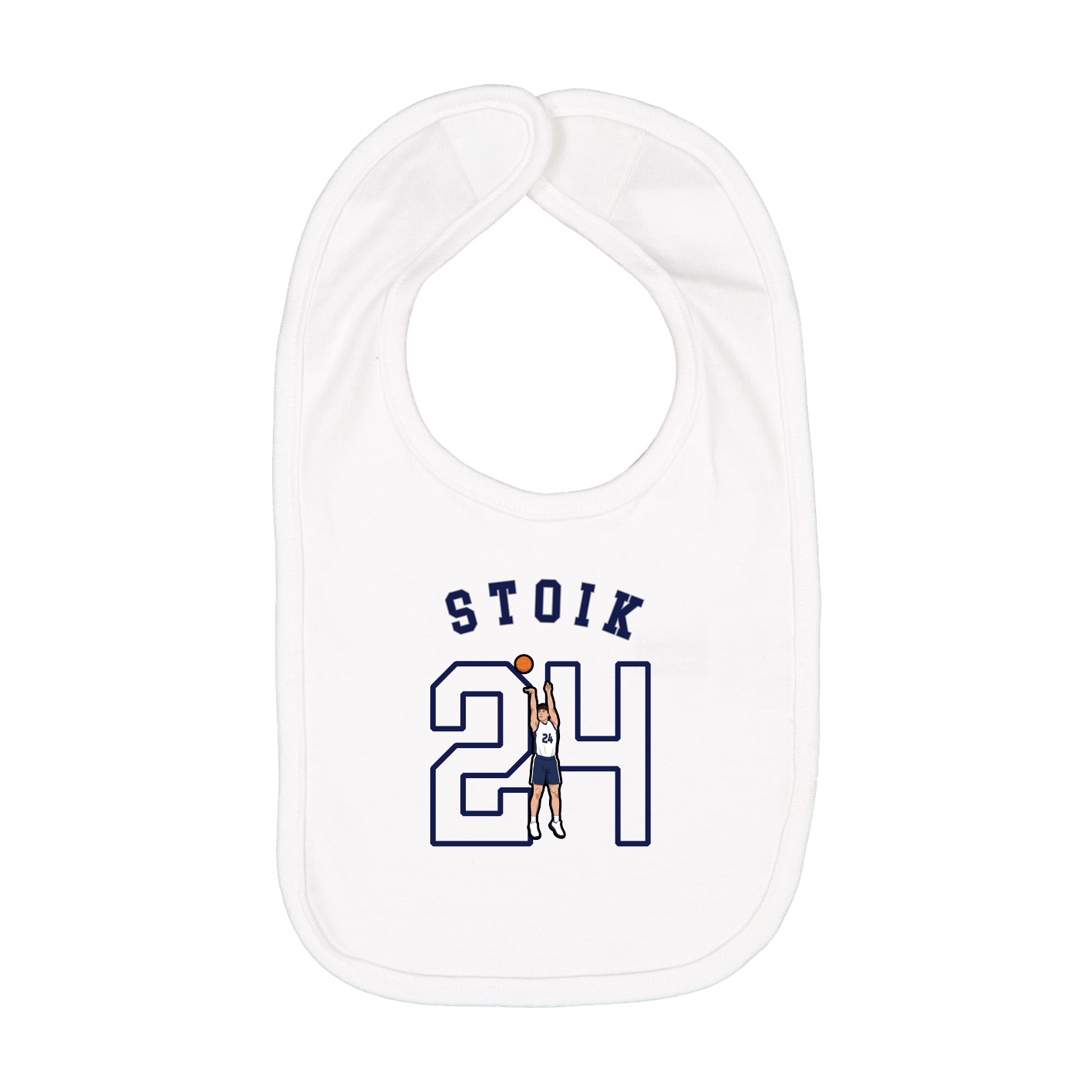 Infant Bib — Shirsey Arch in White