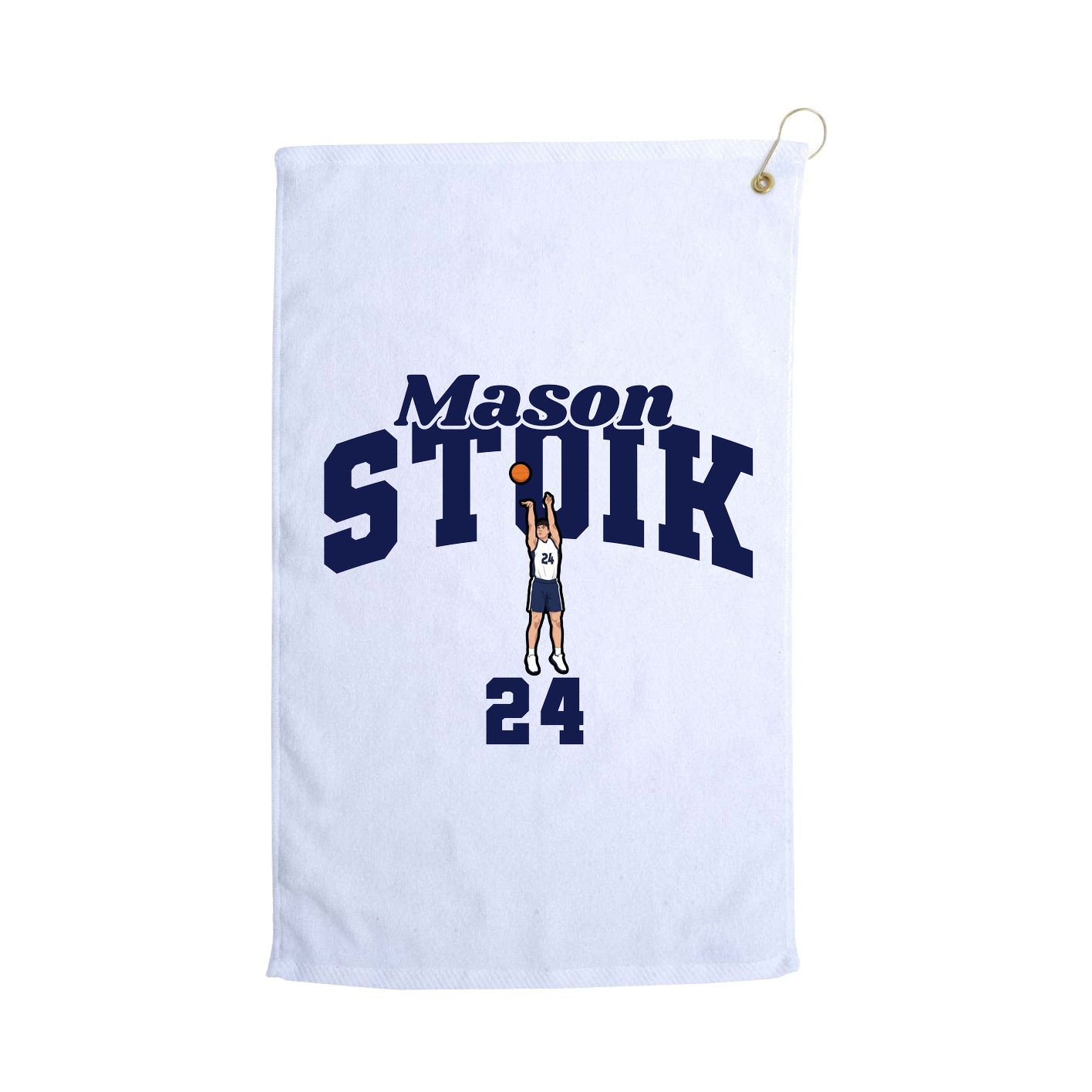 Golf Towel — Signature Arch in White