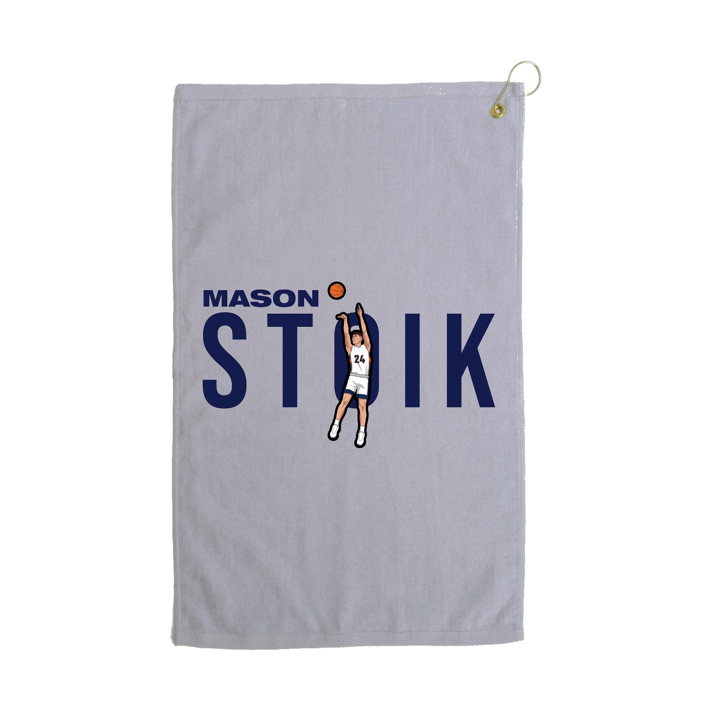 Golf Towel — Player Name in Grey