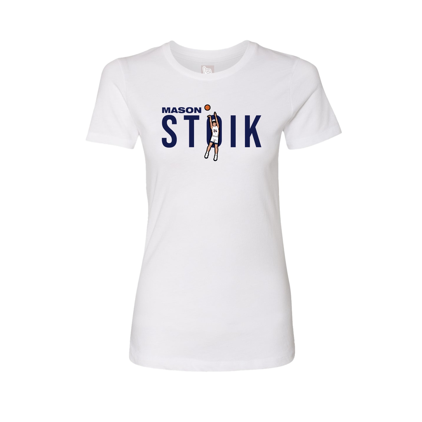 Fitted Women's Tee — Player Name in White